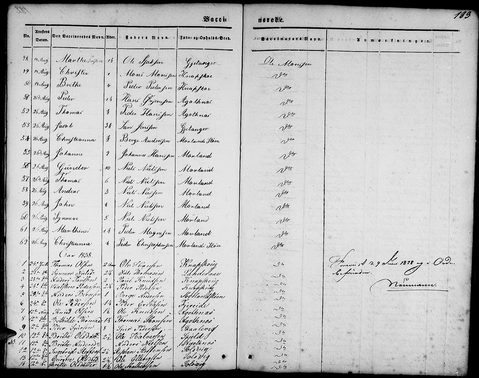 Fjell sokneprestembete, SAB/A-75301/H/Haa: Parish register (official) no. A 1, 1835-1850, p. 183