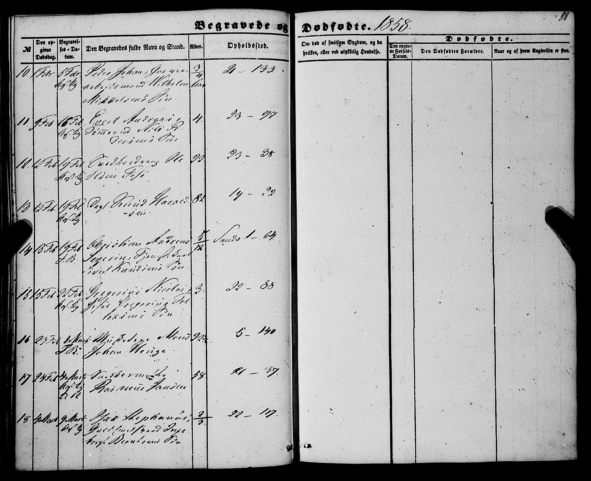 Korskirken sokneprestembete, AV/SAB-A-76101/H/Haa: Parish register (official) no. E 2, 1848-1862, p. 88