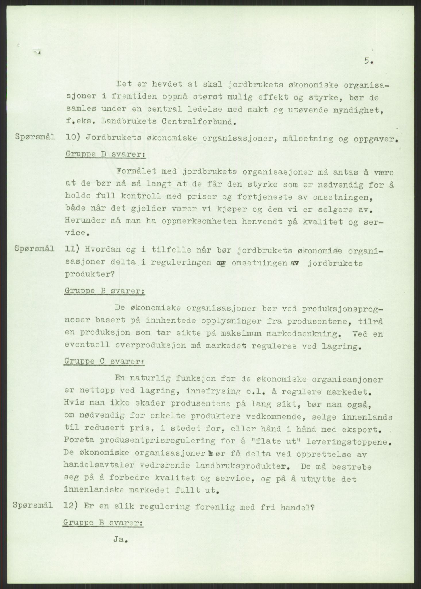 Høyres Hovedorganisasjon, AV/RA-PA-0583/1/D/Dd/L0131: 21 Stortinget/23 Statsministeren. Regjeringen, 1951-1965, p. 755