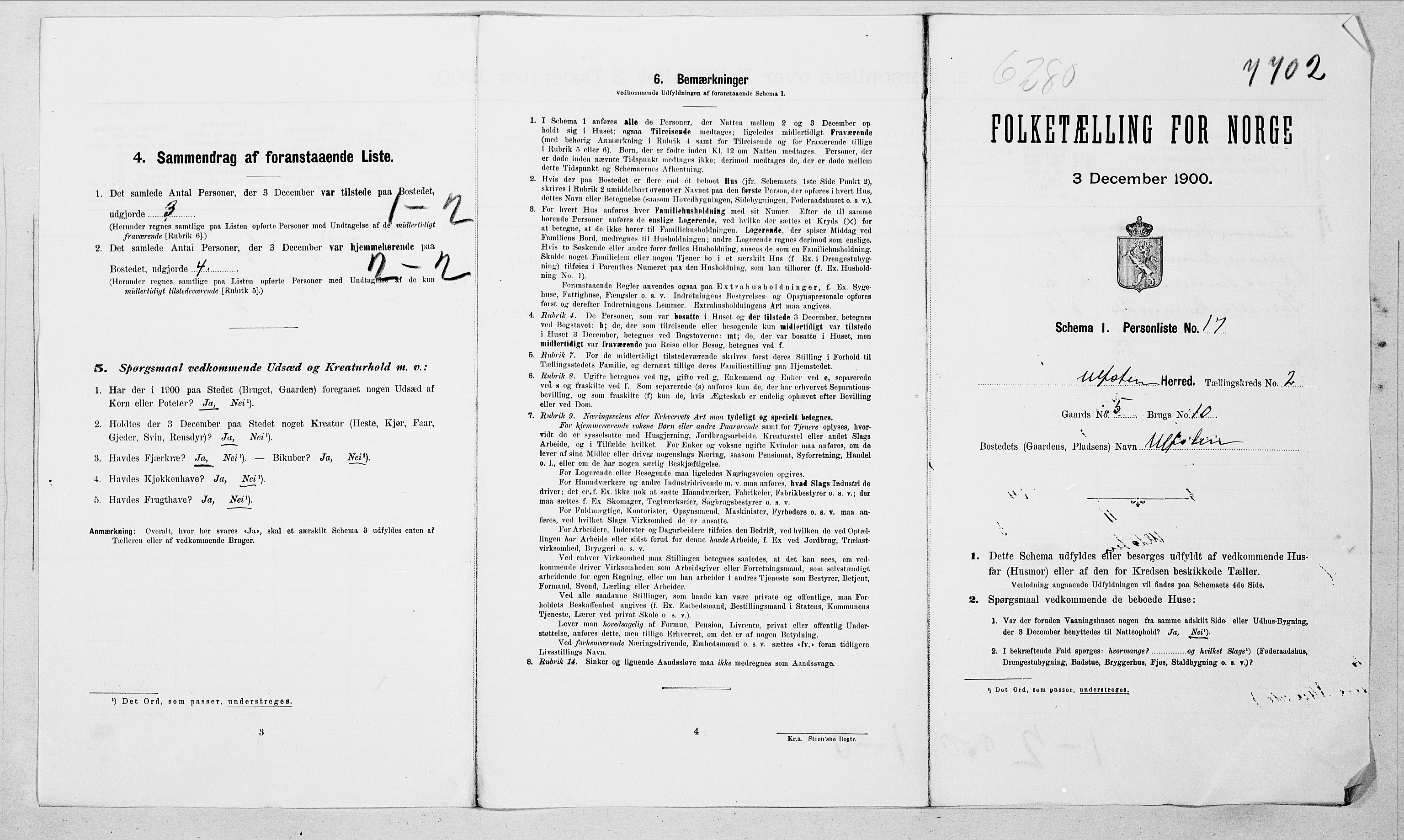 SAT, 1900 census for Ulstein, 1900, p. 30