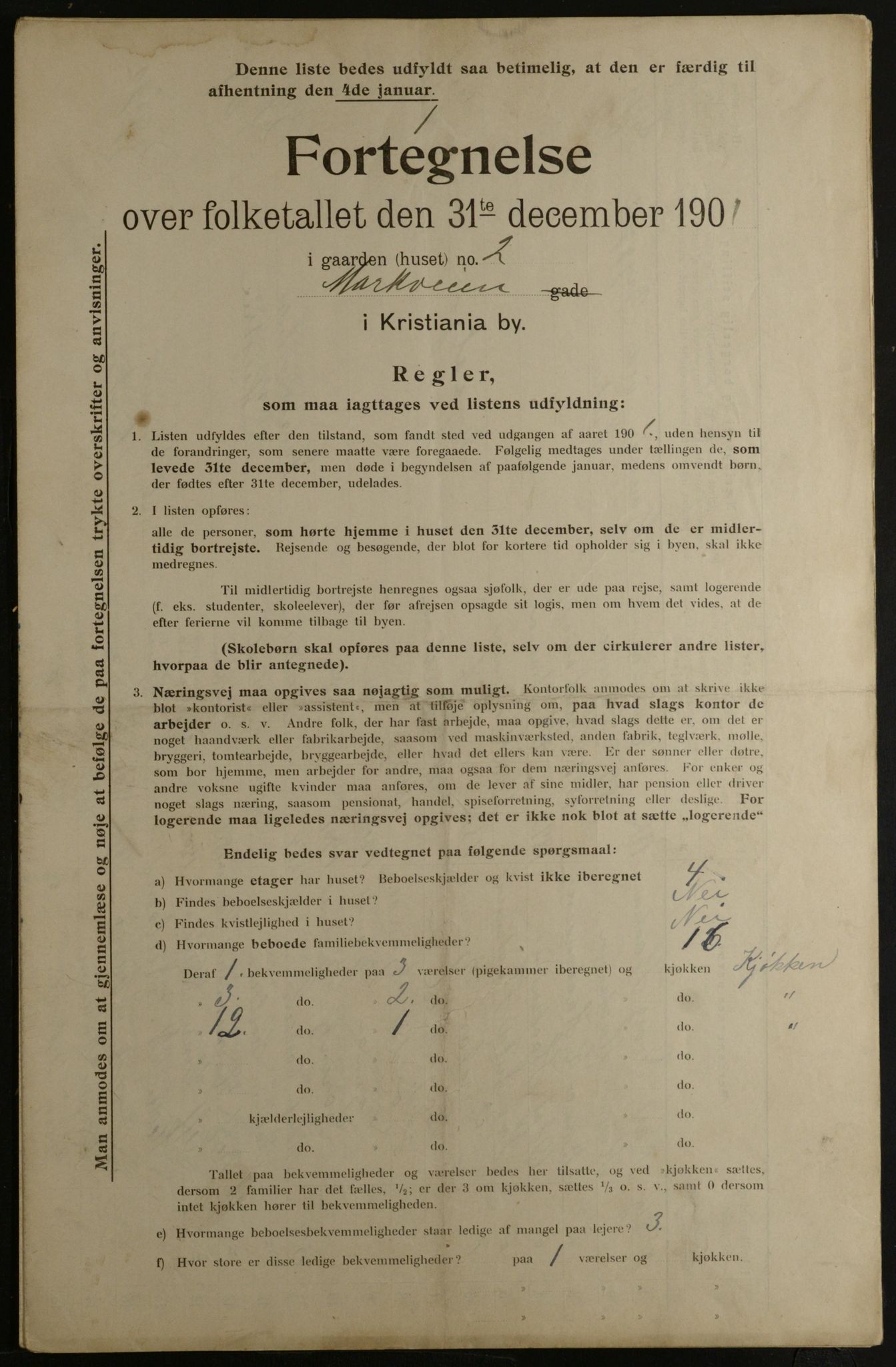 OBA, Municipal Census 1901 for Kristiania, 1901, p. 9751