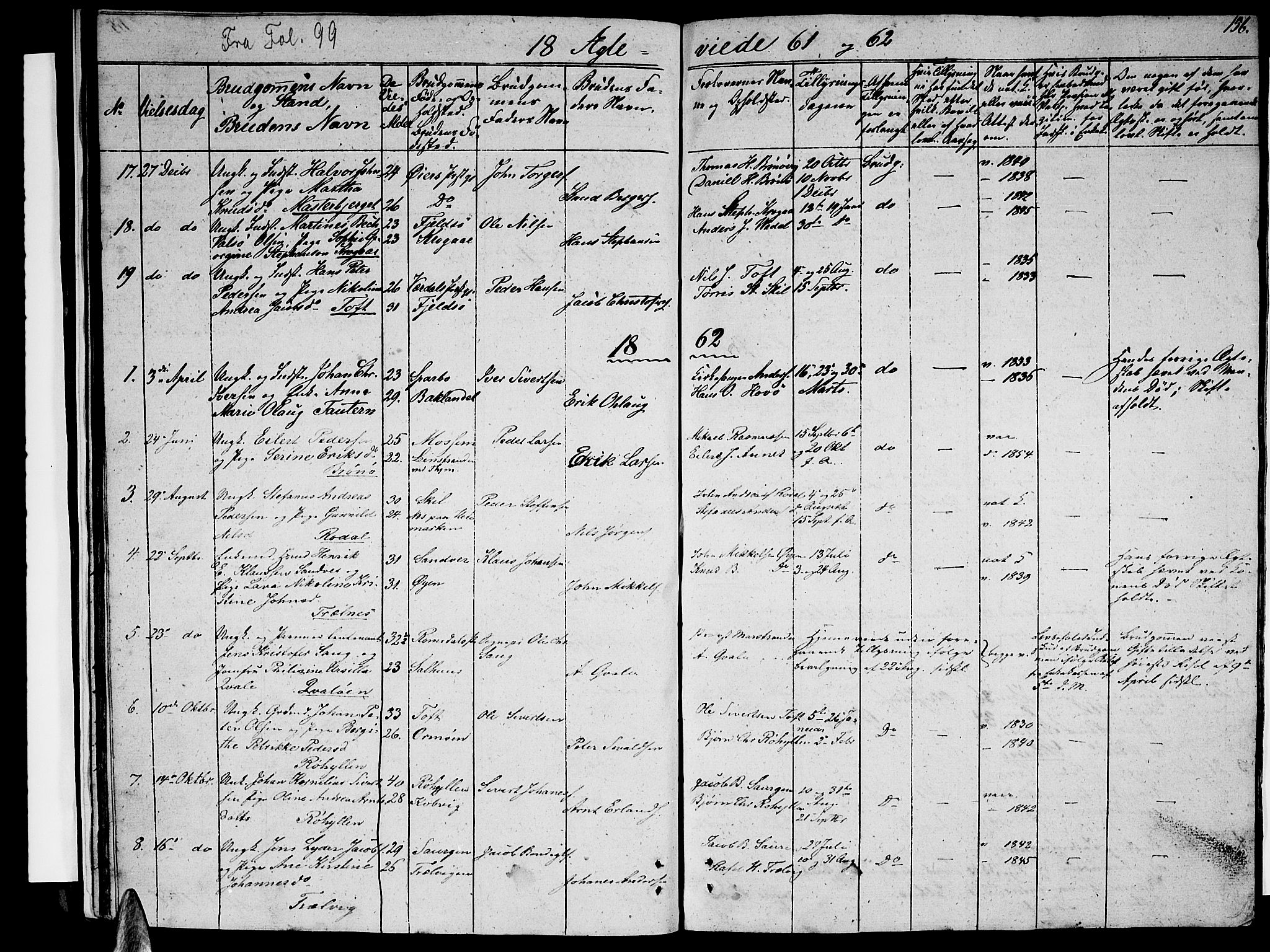 Ministerialprotokoller, klokkerbøker og fødselsregistre - Nordland, SAT/A-1459/813/L0211: Parish register (copy) no. 813C03, 1842-1863, p. 156
