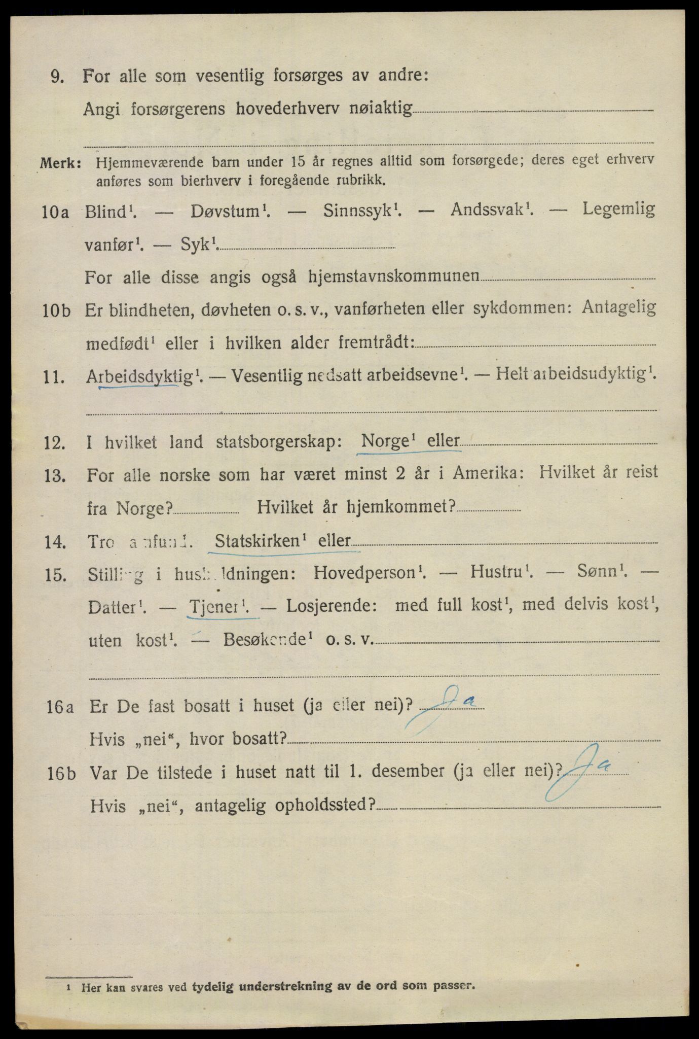 SAO, 1920 census for Ullensaker, 1920, p. 8512