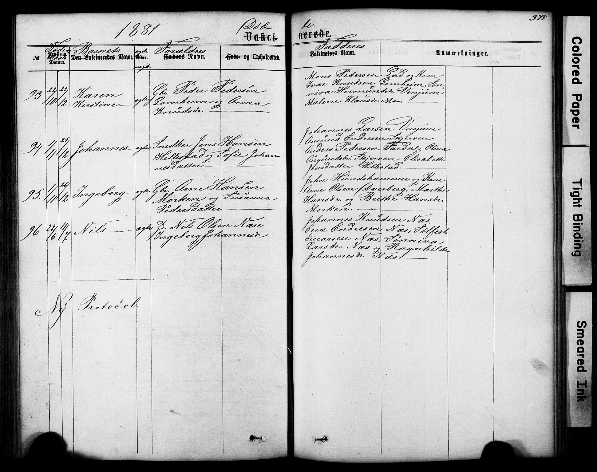 Hafslo sokneprestembete, AV/SAB-A-80301/H/Hab/Haba/L0001: Parish register (copy) no. A 1, 1866-1908, p. 375