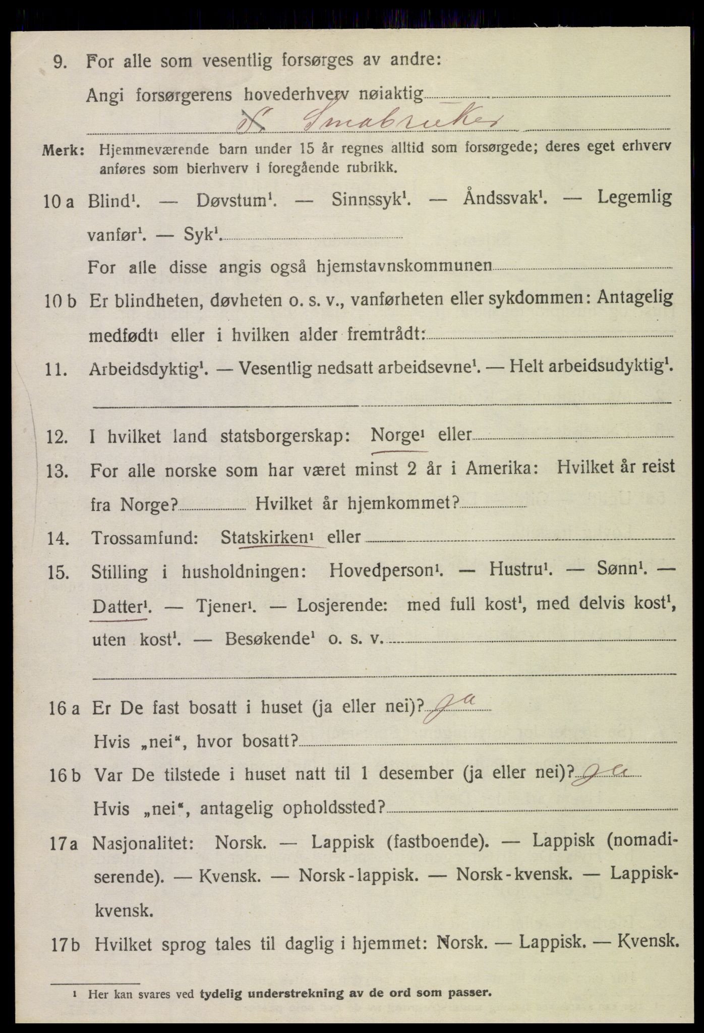 SAT, 1920 census for Bindal, 1920, p. 2726