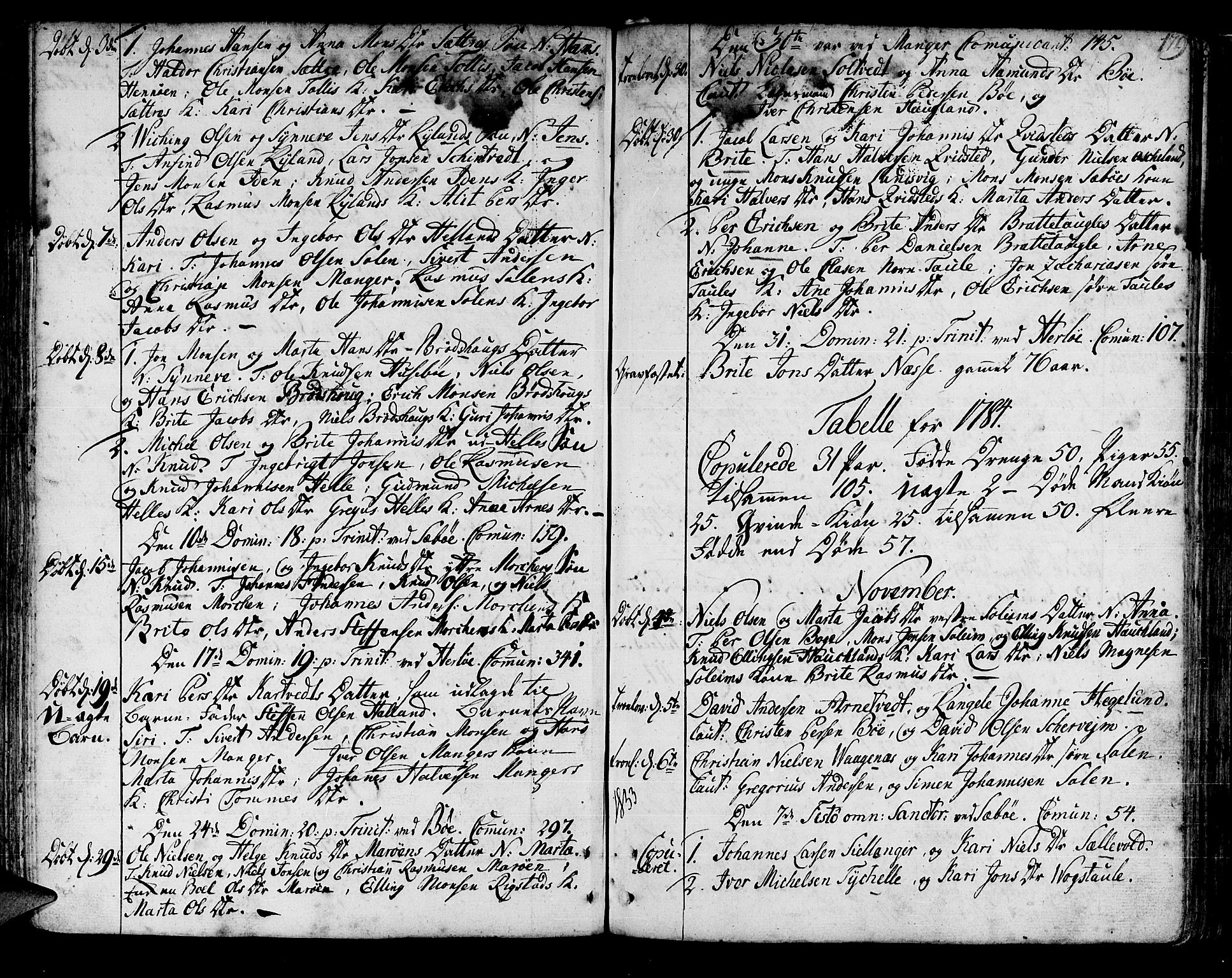 Manger sokneprestembete, SAB/A-76801/H/Haa: Parish register (official) no. A 1, 1759-1791, p. 179
