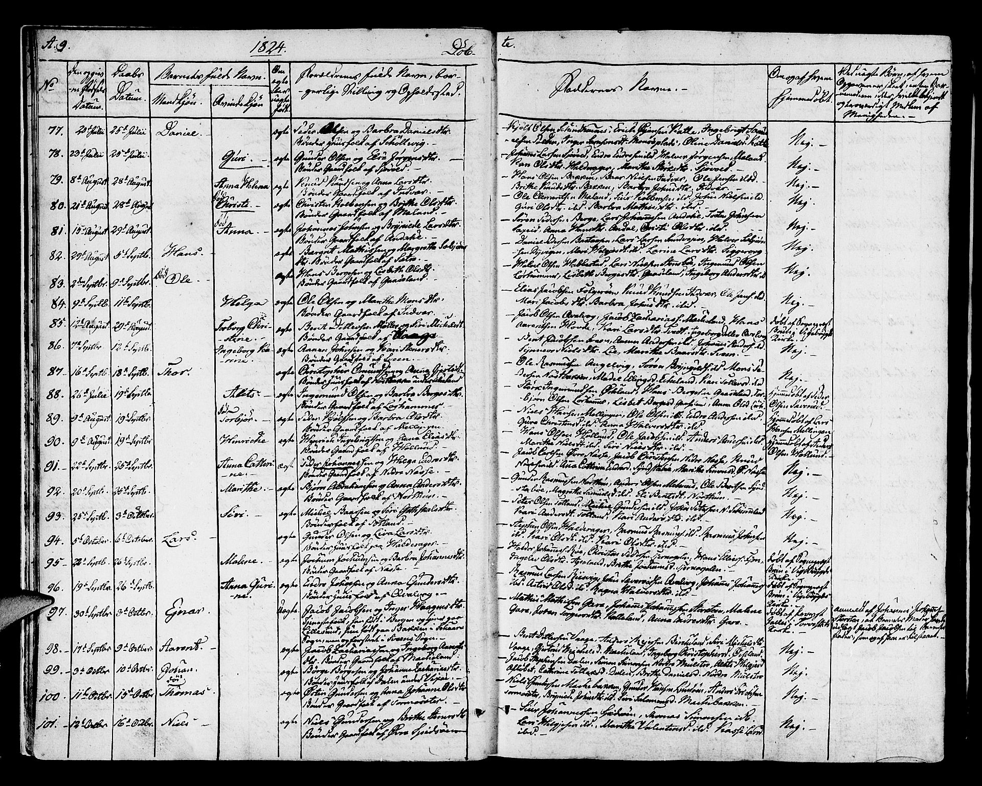 Finnås sokneprestembete, AV/SAB-A-99925/H/Ha/Haa/Haaa/L0005: Parish register (official) no. A 5, 1823-1835, p. 9