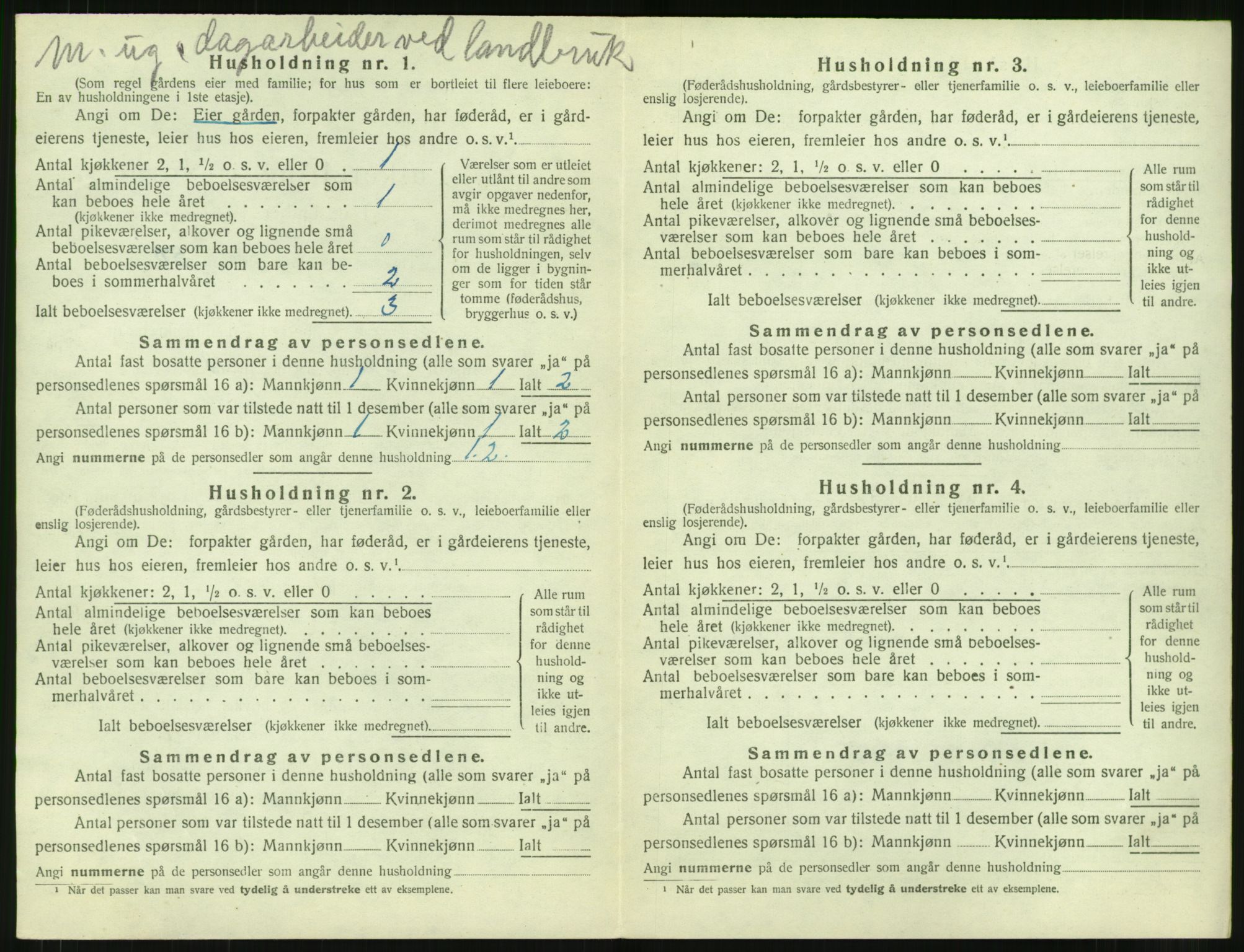 SAT, 1920 census for Vestnes, 1920, p. 566