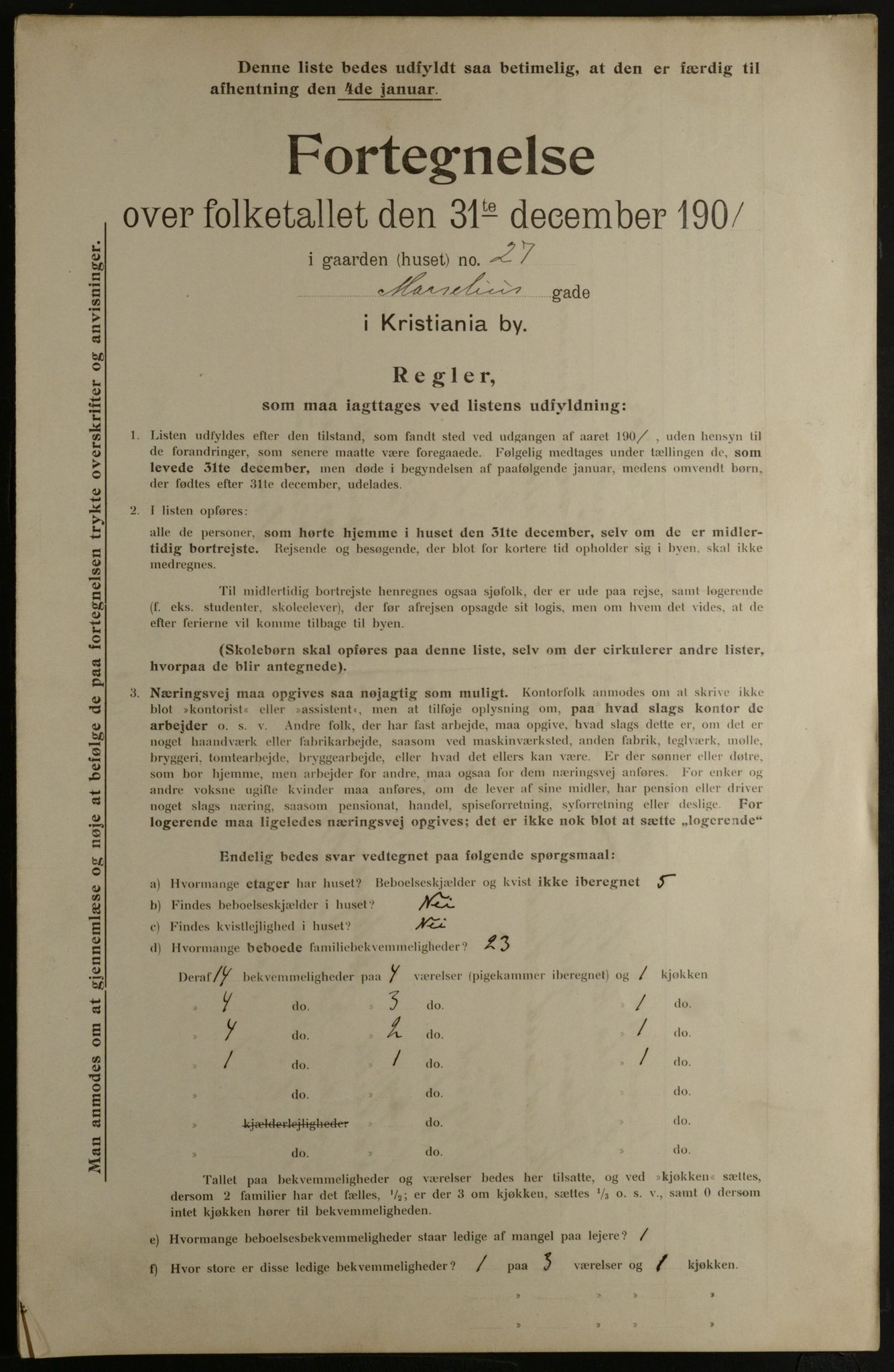 OBA, Municipal Census 1901 for Kristiania, 1901, p. 9953