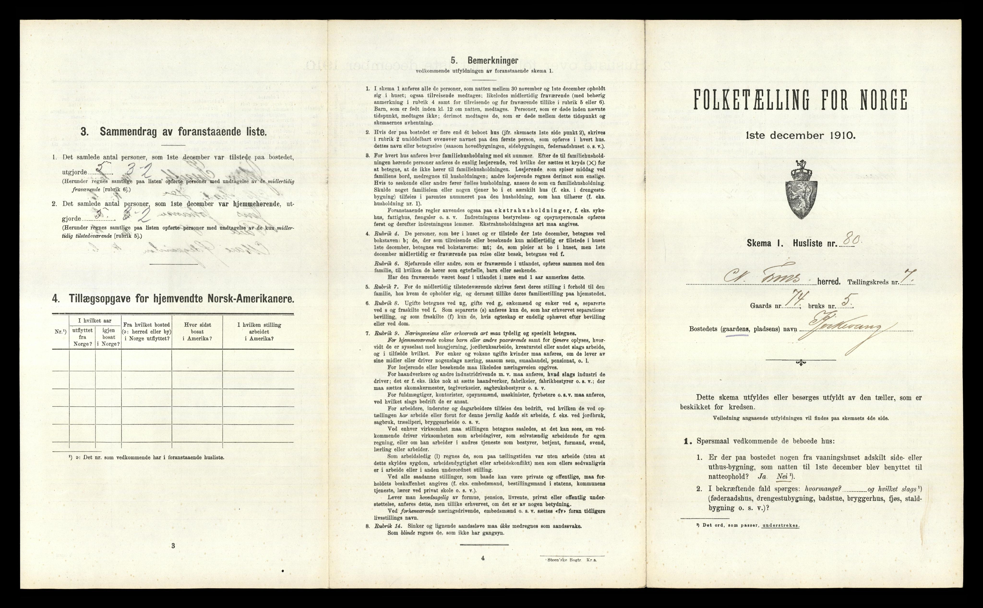 RA, 1910 census for Nord-Fron, 1910, p. 944