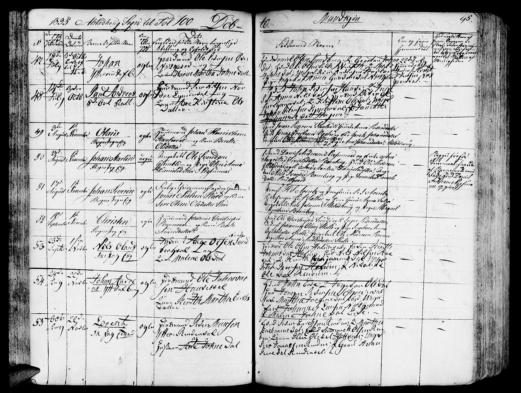 Ministerialprotokoller, klokkerbøker og fødselsregistre - Nord-Trøndelag, SAT/A-1458/717/L0152: Parish register (official) no. 717A05 /1, 1825-1836, p. 95