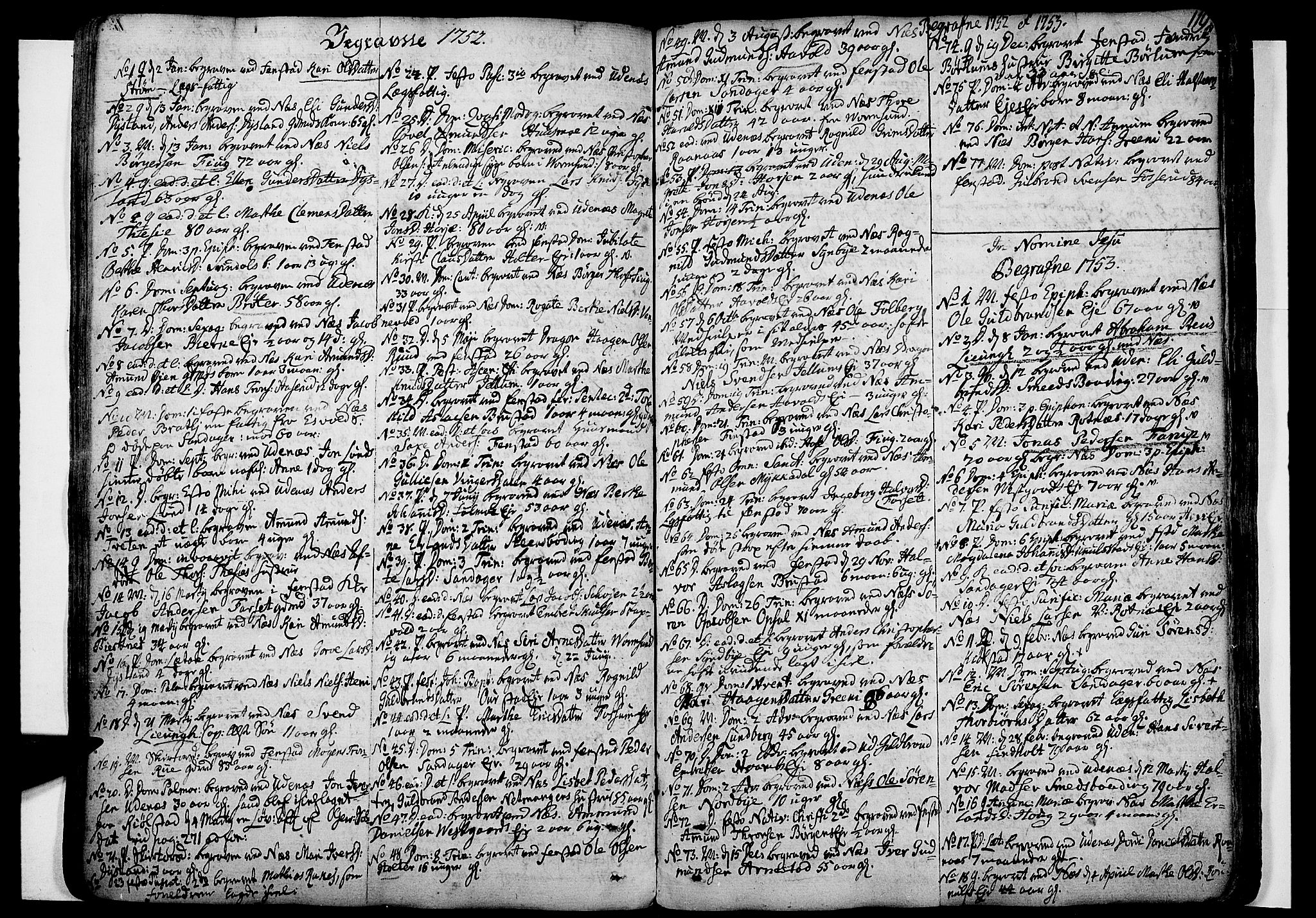 Nes prestekontor Kirkebøker, AV/SAO-A-10410/F/Fa/L0003: Parish register (official) no. I 3, 1734-1781, p. 119