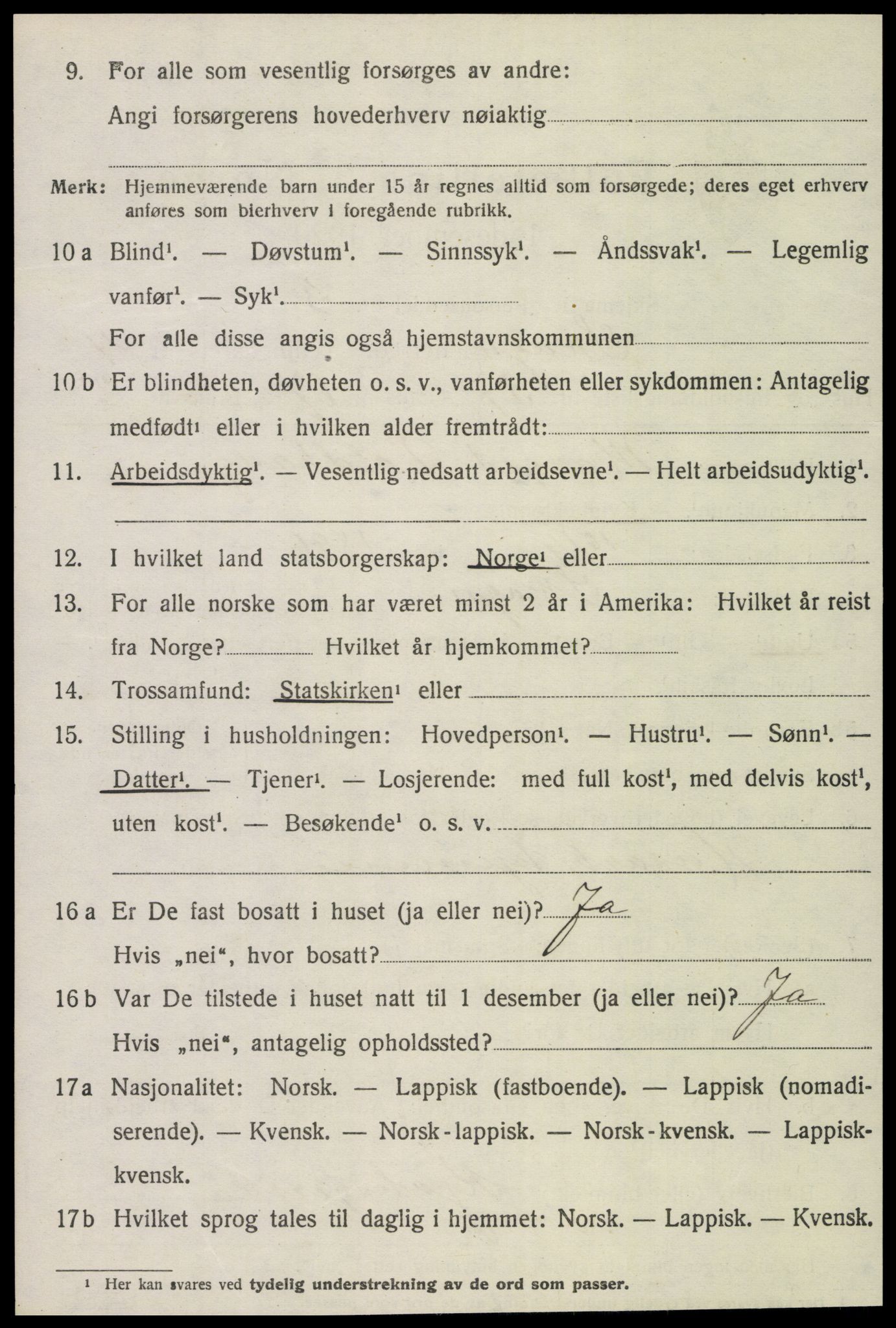 SAT, 1920 census for Skogn, 1920, p. 6480