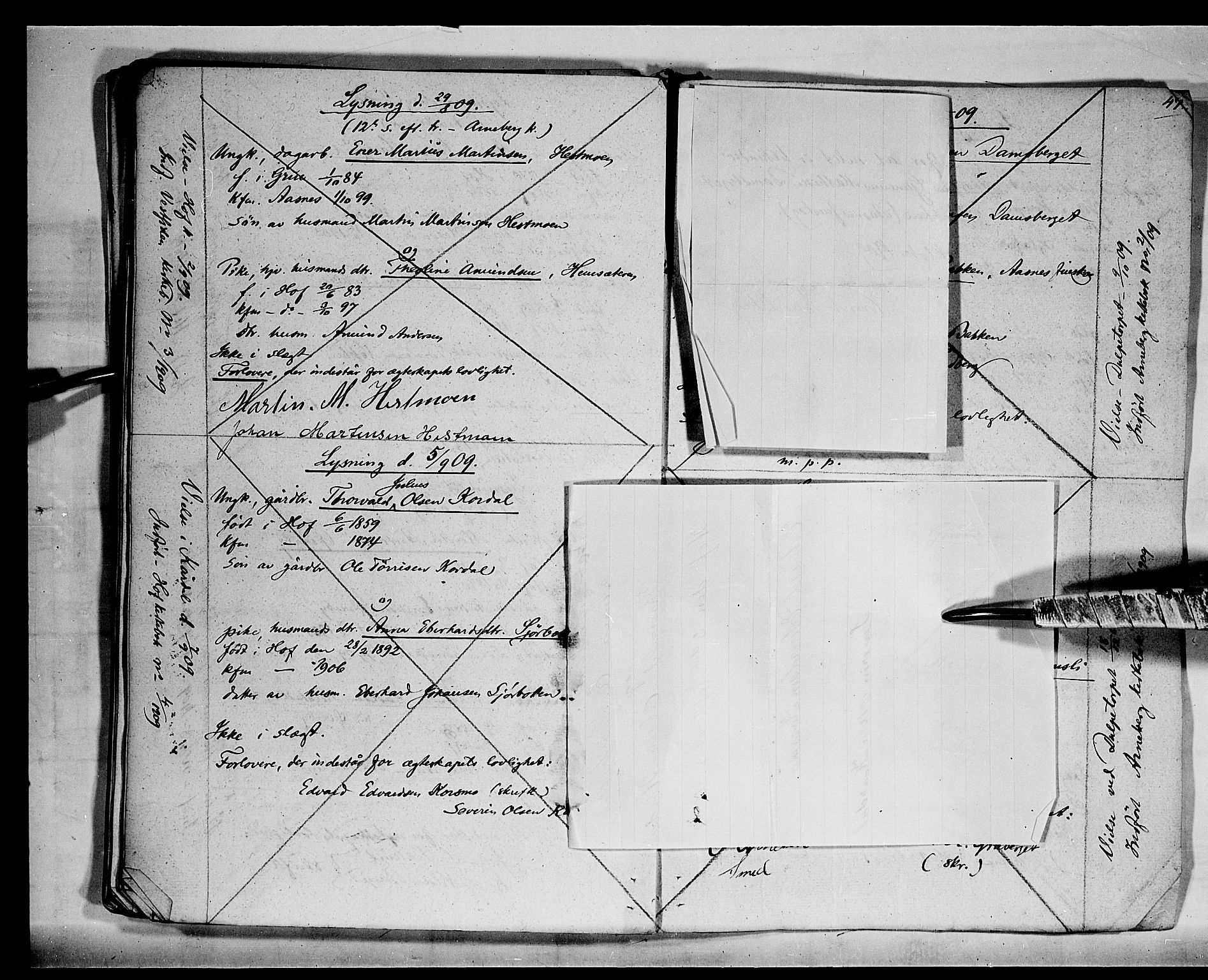 Hof prestekontor, AV/SAH-PREST-038/I/Ie: Banns register no. II 1A, 1891-1910, p. 47