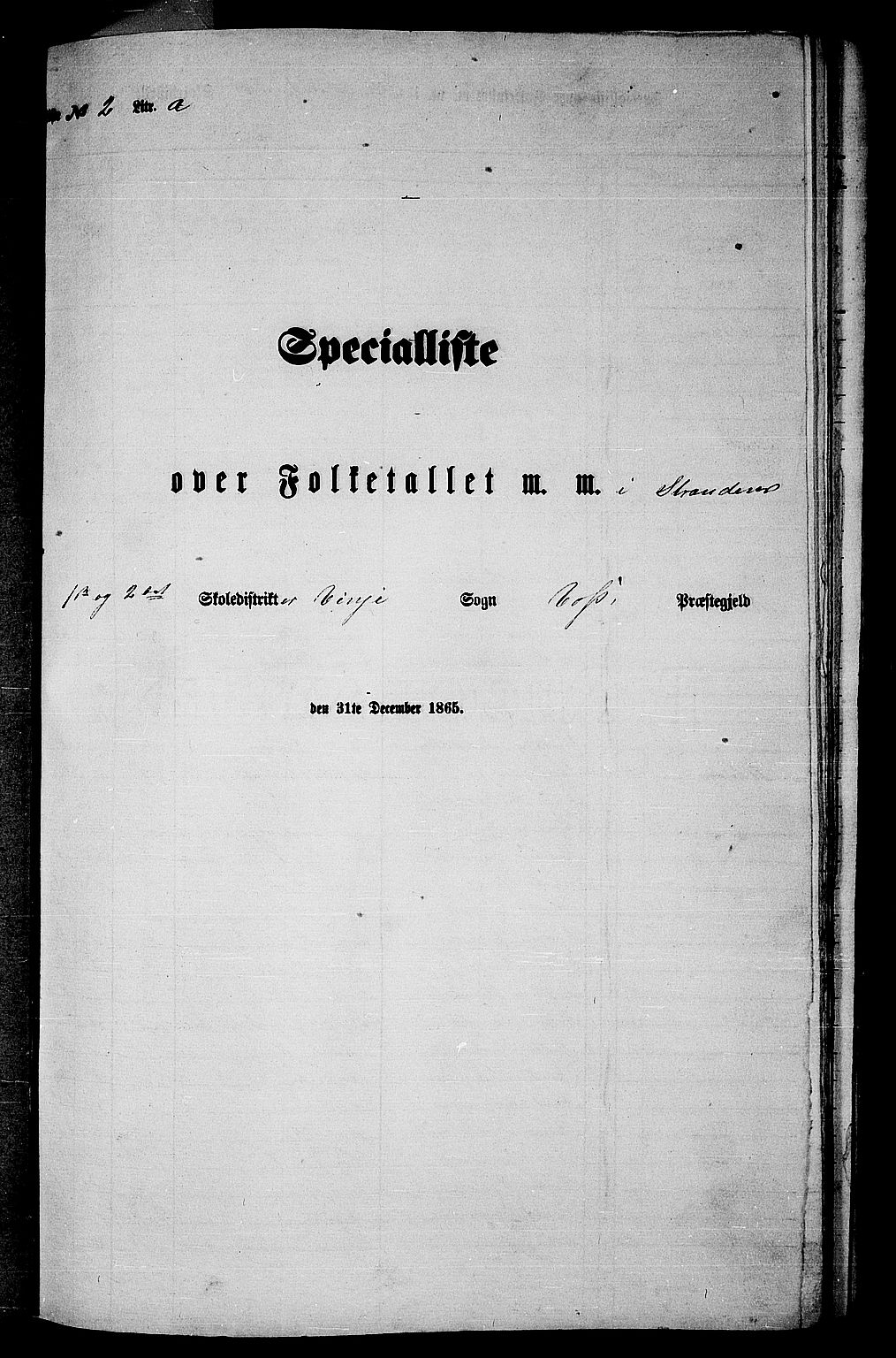 RA, 1865 census for Voss, 1865, p. 283