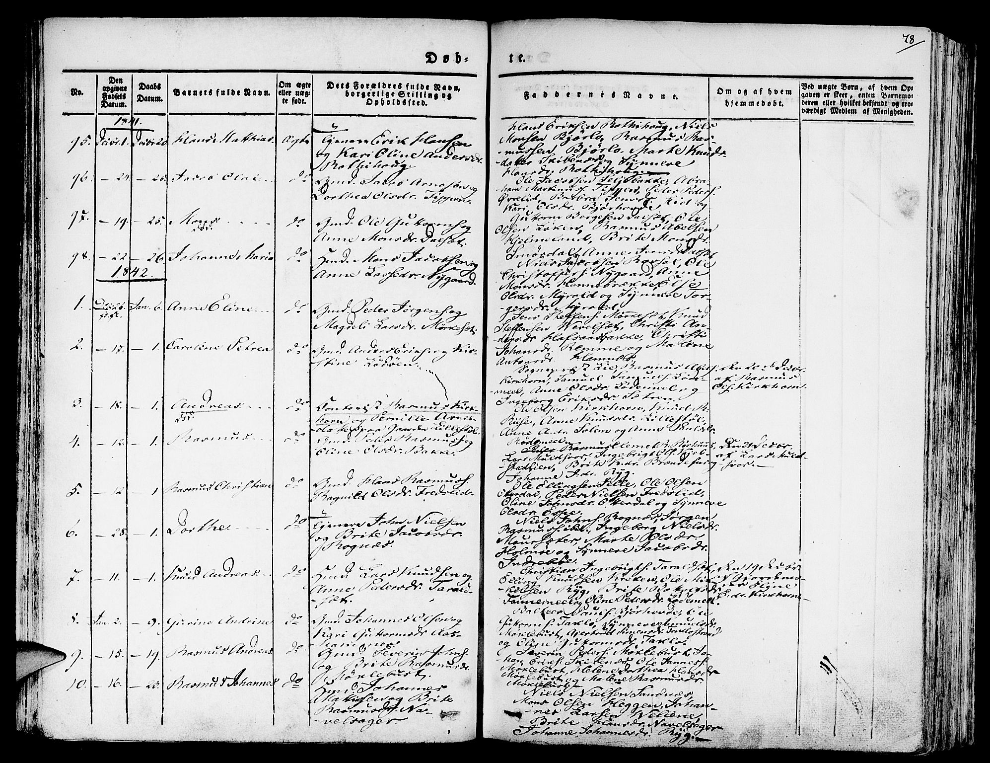 Eid sokneprestembete, SAB/A-82301/H/Haa/Haaa/L0006: Parish register (official) no. A 6, 1831-1843, p. 78