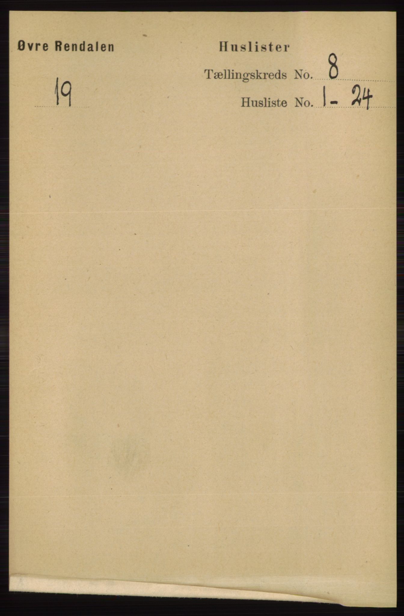 RA, 1891 census for 0433 Øvre Rendal, 1891, p. 1973