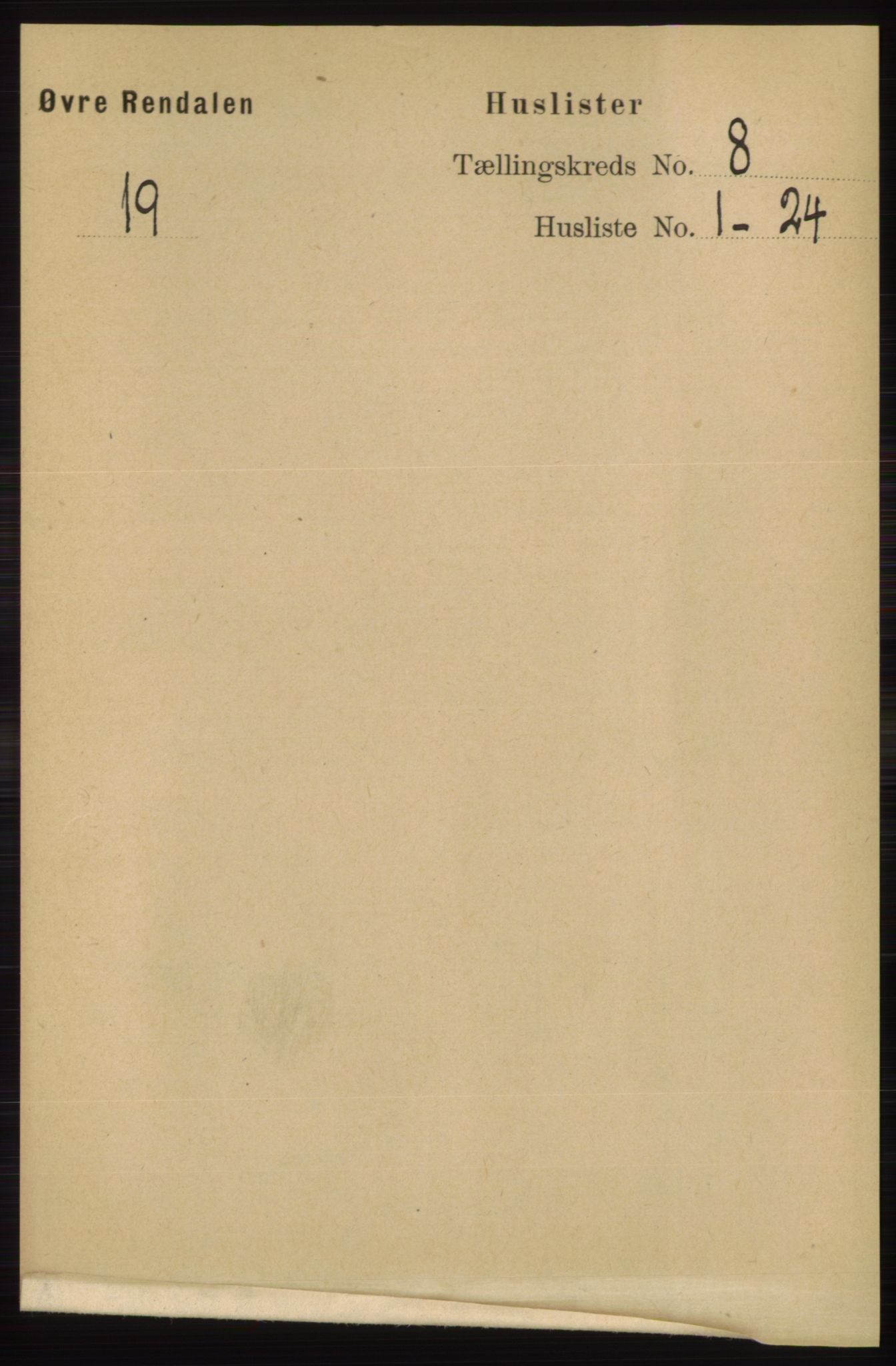 RA, 1891 census for 0433 Øvre Rendal, 1891, p. 1973