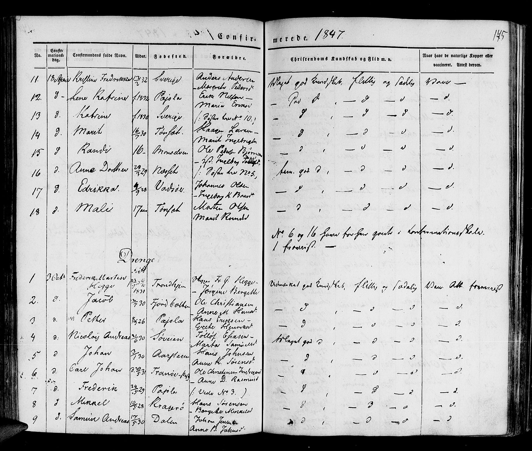 Ibestad sokneprestembete, SATØ/S-0077/H/Ha/Haa/L0006kirke: Parish register (official) no. 6, 1837-1850, p. 175