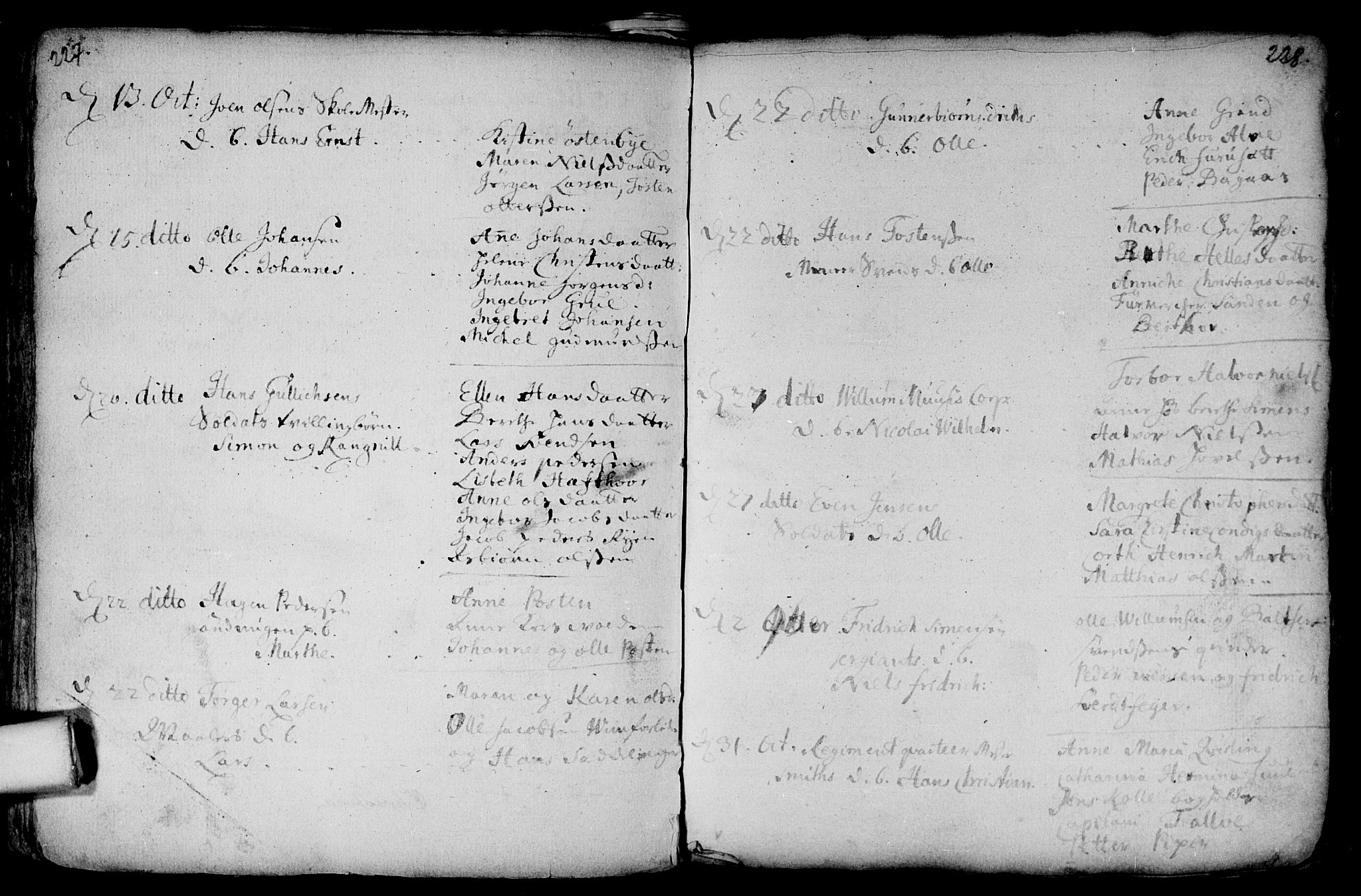 Aker prestekontor kirkebøker, AV/SAO-A-10861/F/L0002: Parish register (official) no. 2, 1714-1720, p. 227-228