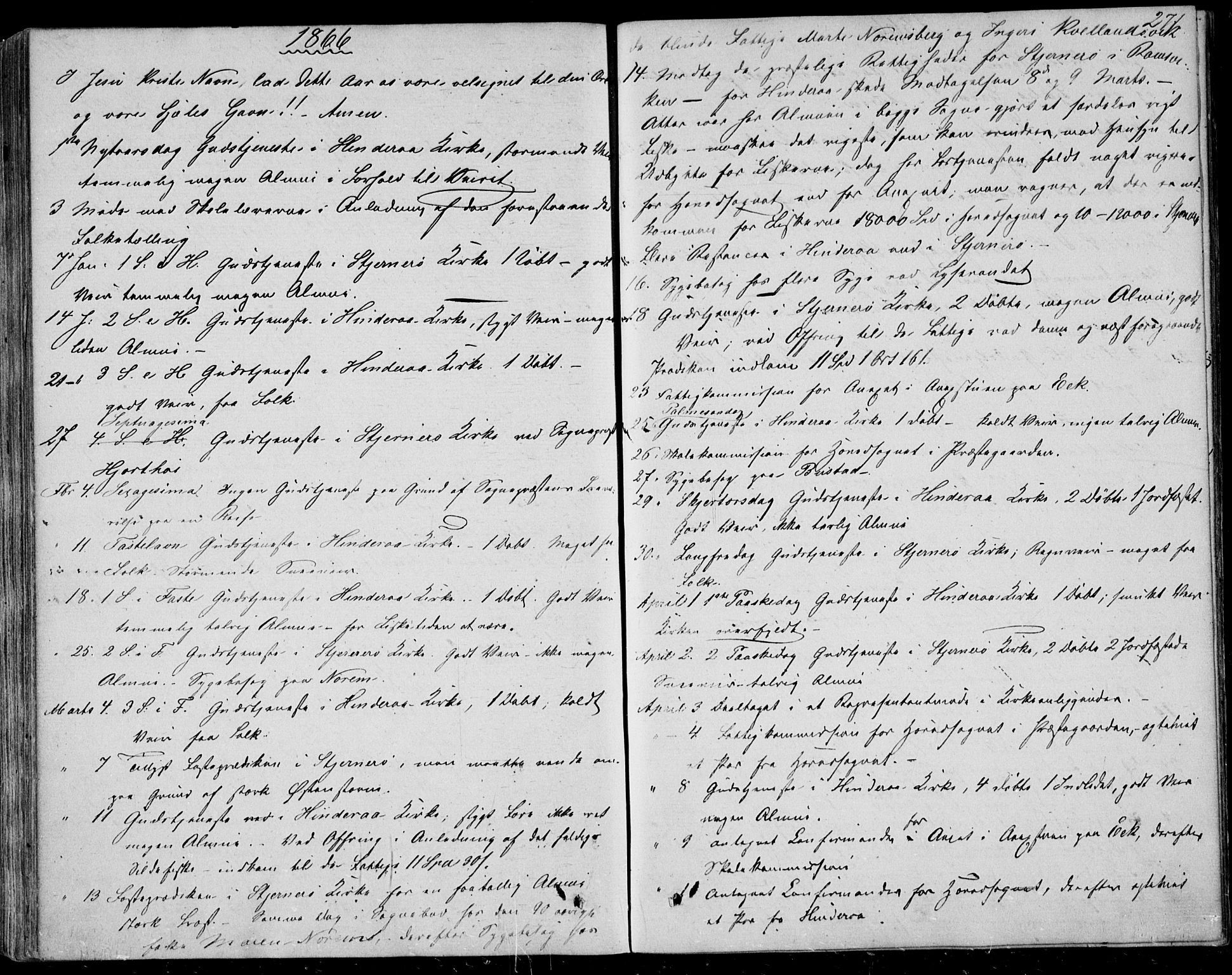 Nedstrand sokneprestkontor, SAST/A-101841/01/IV: Parish register (official) no. A 9, 1861-1876, p. 271