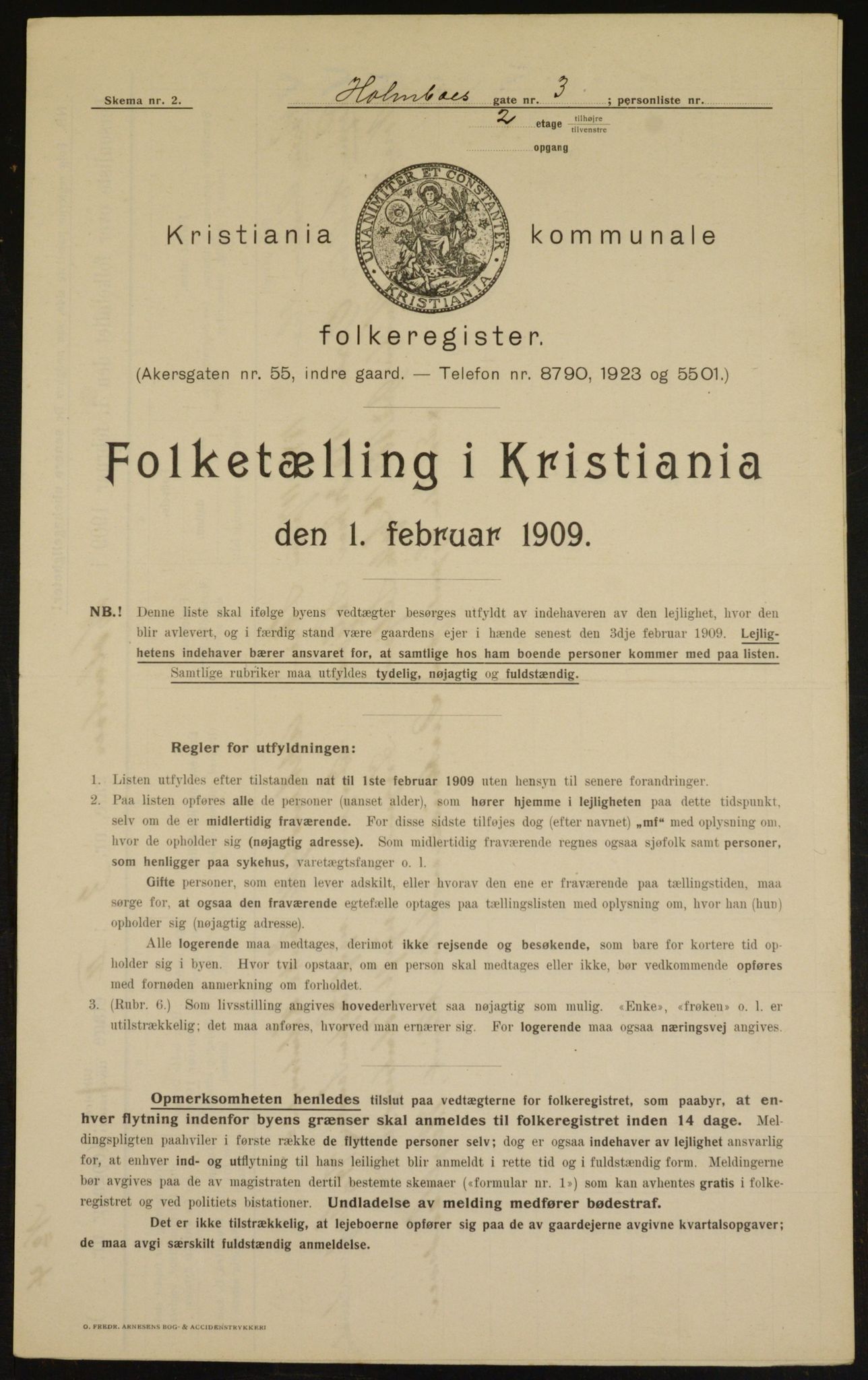 OBA, Municipal Census 1909 for Kristiania, 1909, p. 36978