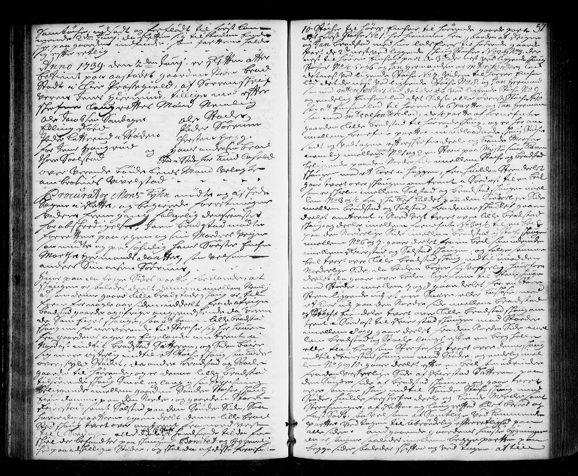 Lier, Røyken og Hurum sorenskriveri, AV/SAKO-A-89/F/Fa/L0049: Tingbok, 1738-1741, p. 57