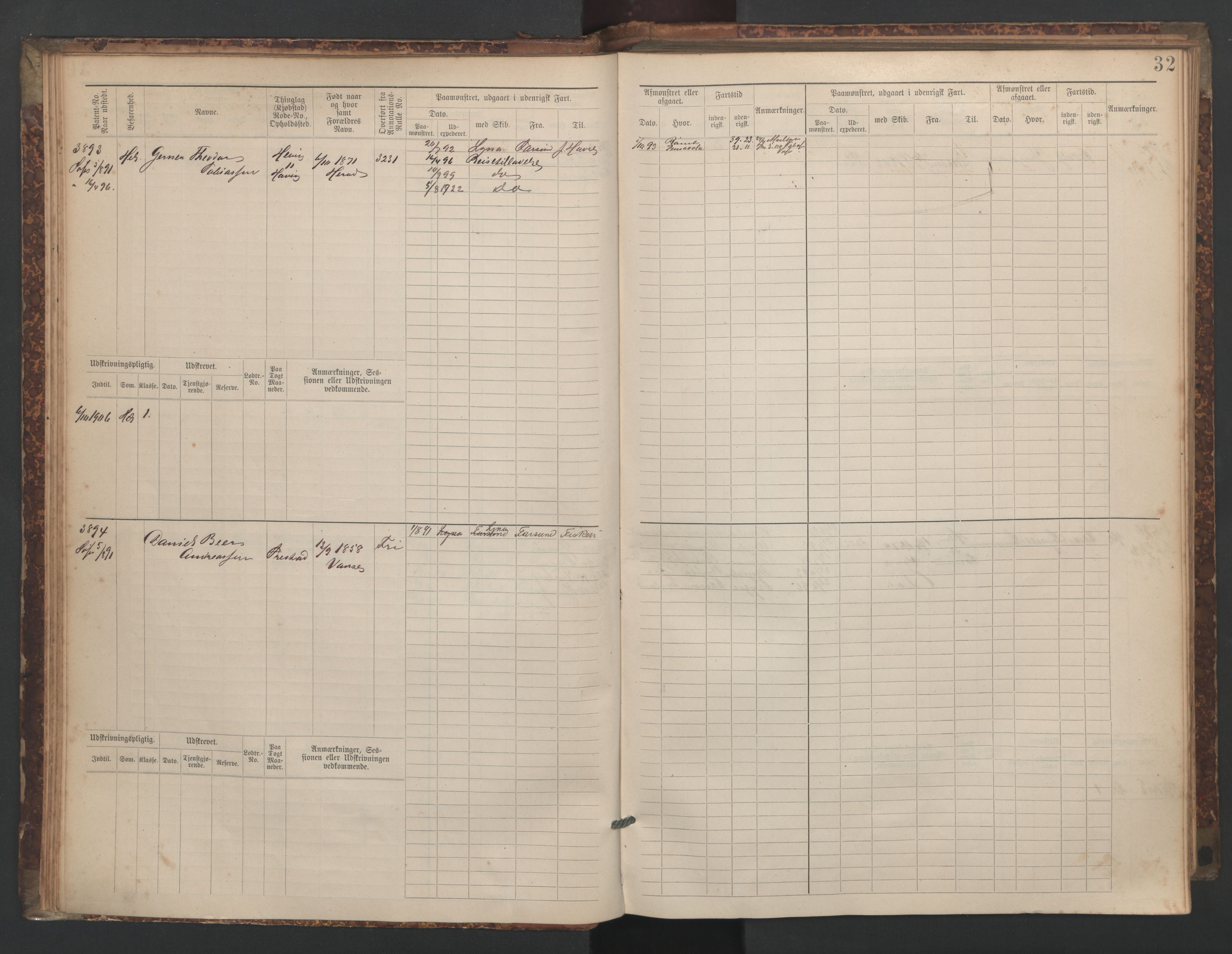 Farsund mønstringskrets, AV/SAK-2031-0017/F/Fb/L0020: Hovedrulle nr 3833-4506, Z-12, 1890-1930, p. 34