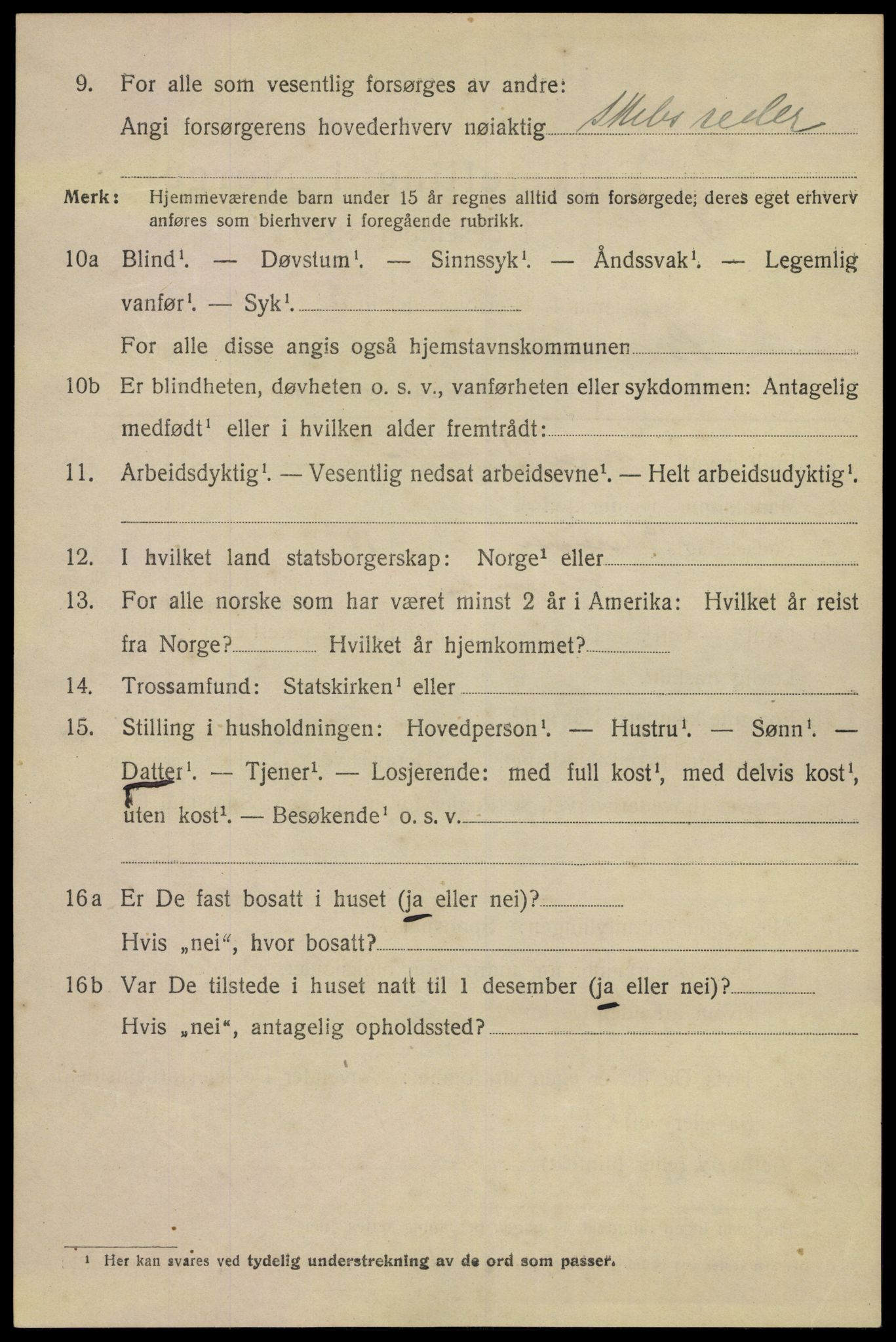 SAKO, 1920 census for Porsgrunn, 1920, p. 18948