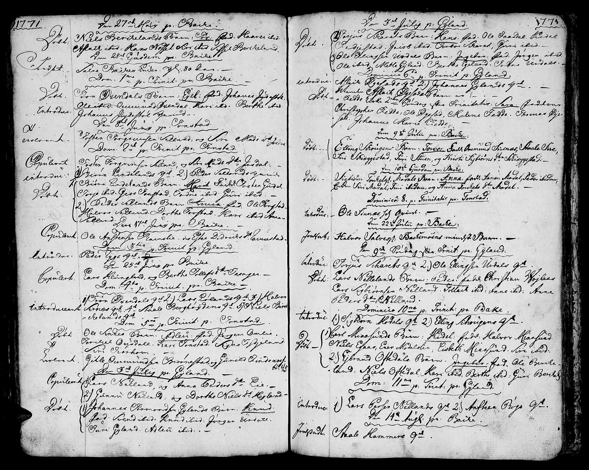 Bakke sokneprestkontor, AV/SAK-1111-0002/F/Fa/Faa/L0001: Parish register (official) no. A 1, 1741-1780, p. 189