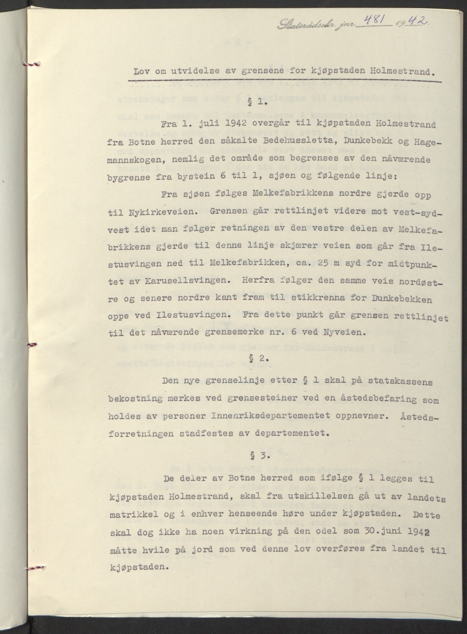 NS-administrasjonen 1940-1945 (Statsrådsekretariatet, de kommisariske statsråder mm), RA/S-4279/D/Db/L0097: Lover I, 1942, p. 345