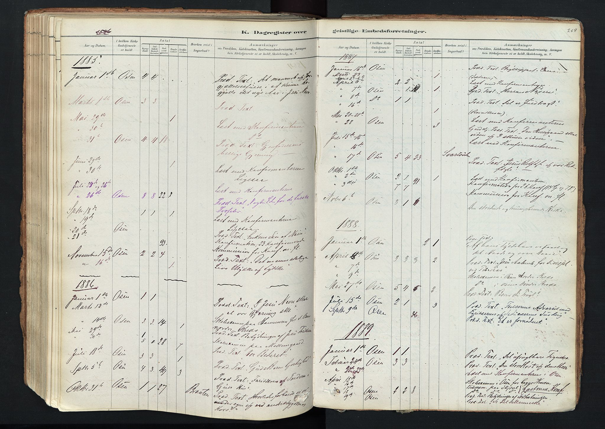 Trysil prestekontor, SAH/PREST-046/H/Ha/Haa/L0011: Parish register (official) no. 11, 1878-1912, p. 269