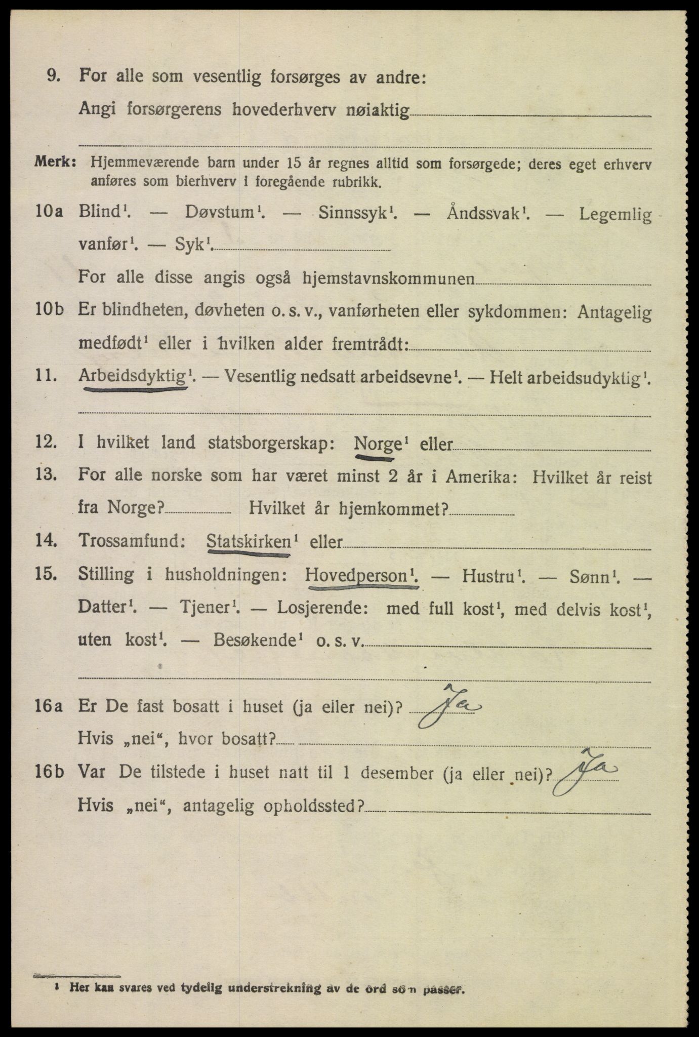 SAH, 1920 census for Trysil, 1920, p. 10202