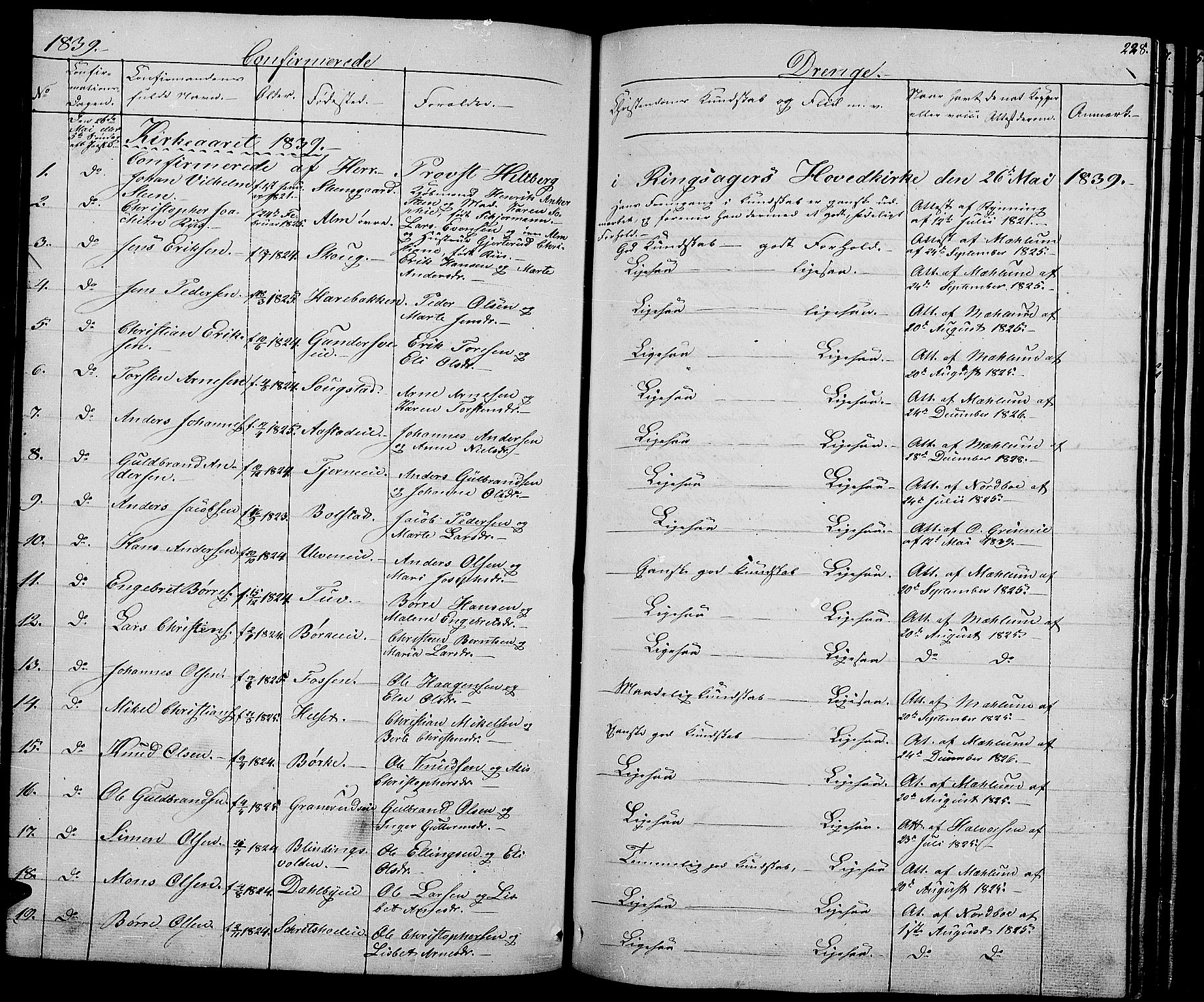Ringsaker prestekontor, SAH/PREST-014/L/La/L0005: Parish register (copy) no. 5, 1839-1850, p. 228