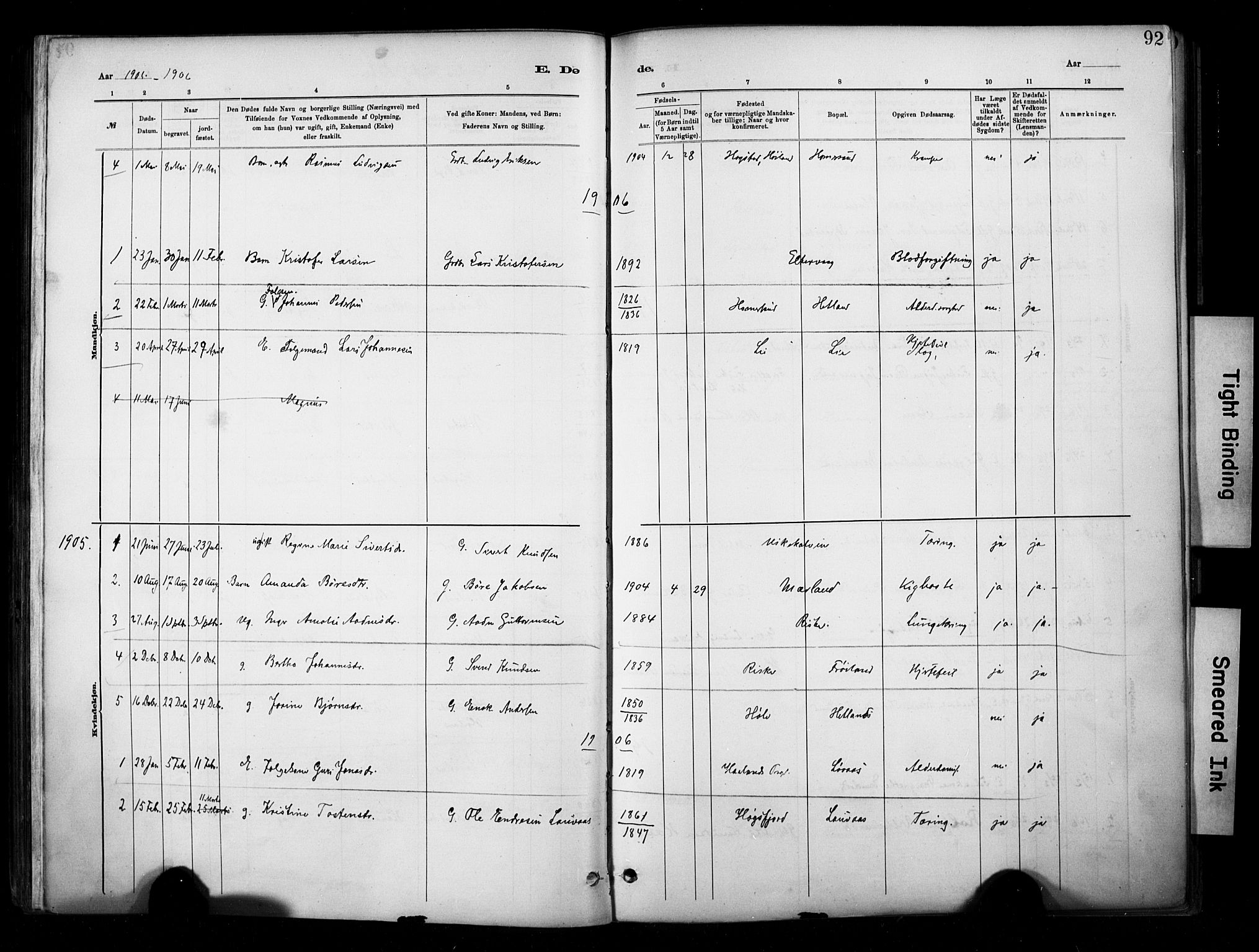 Hetland sokneprestkontor, AV/SAST-A-101826/30/30BA/L0010: Parish register (official) no. A 10, 1882-1925, p. 92