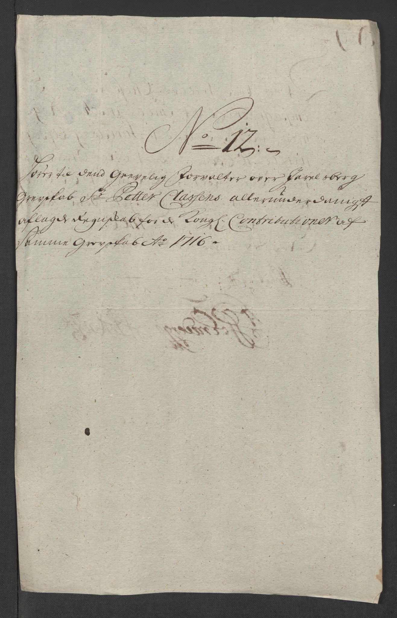 Rentekammeret inntil 1814, Reviderte regnskaper, Fogderegnskap, AV/RA-EA-4092/R32/L1880: Fogderegnskap Jarlsberg grevskap, 1716, p. 218