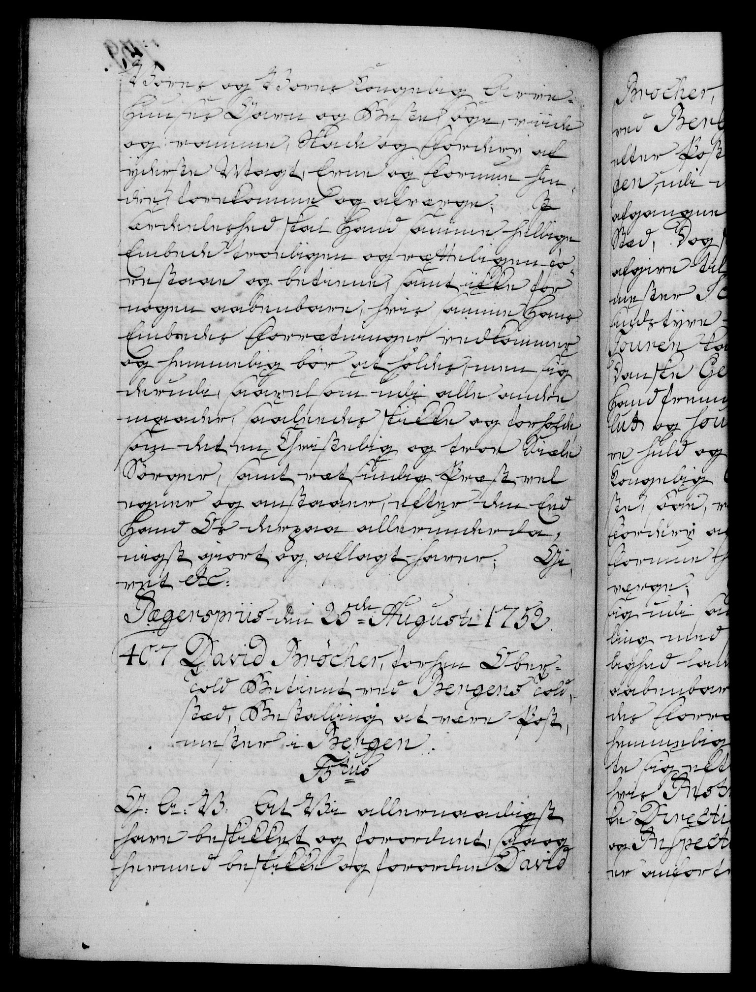 Danske Kanselli 1572-1799, RA/EA-3023/F/Fc/Fca/Fcaa/L0037: Norske registre, 1751-1752, p. 739b