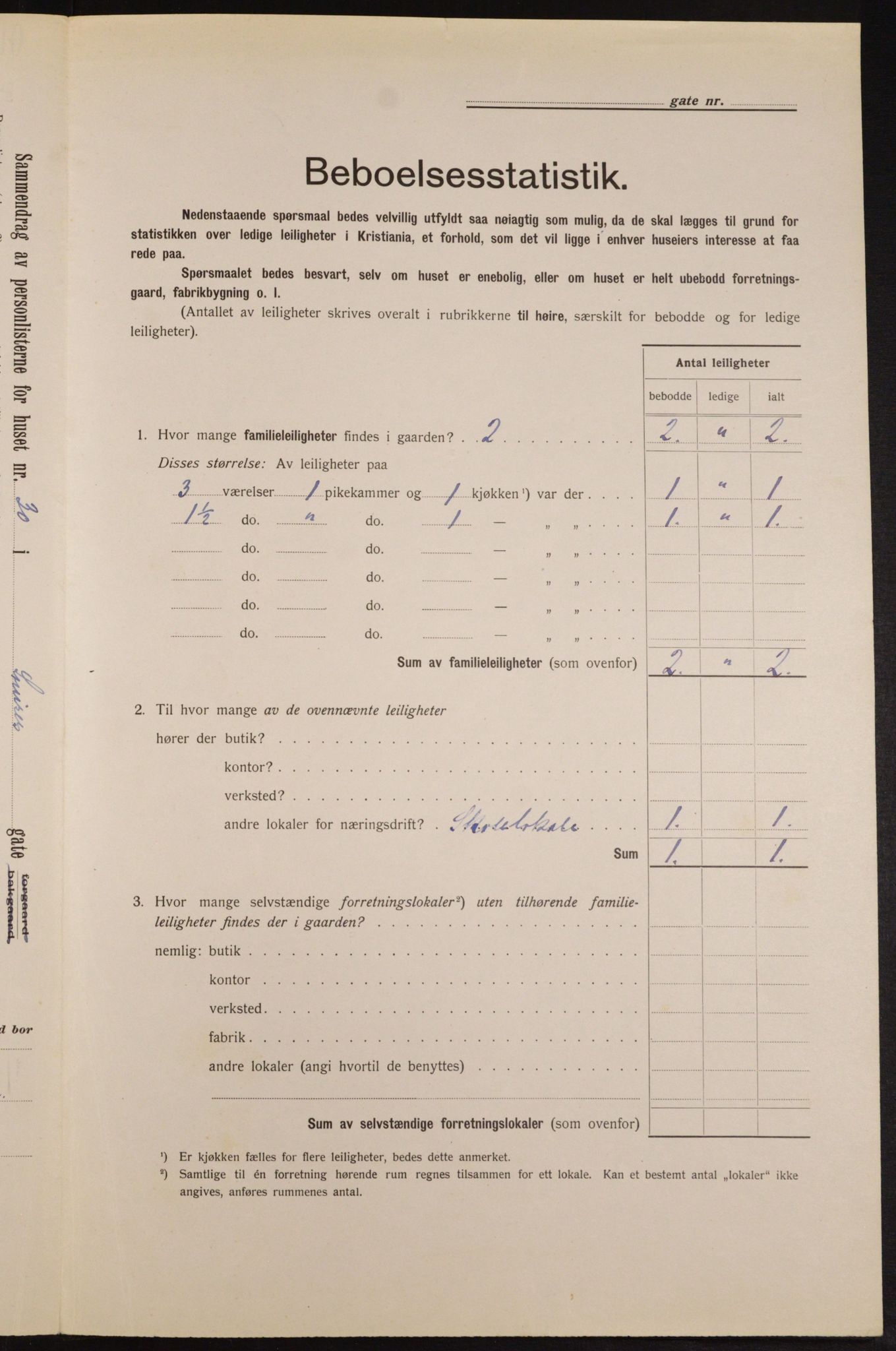 OBA, Municipal Census 1913 for Kristiania, 1913, p. 58207