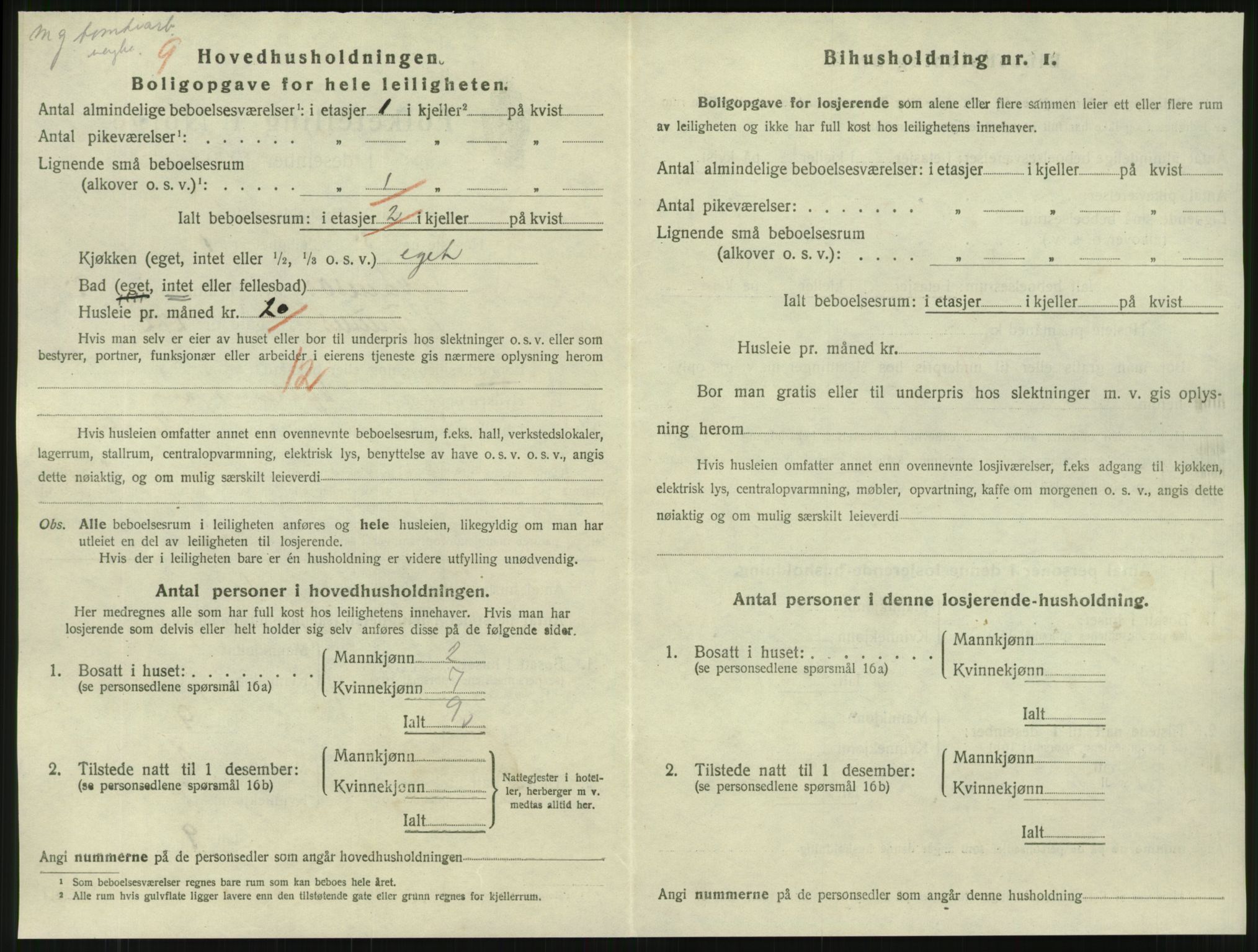 SAT, 1920 census for Namsos, 1920, p. 1618