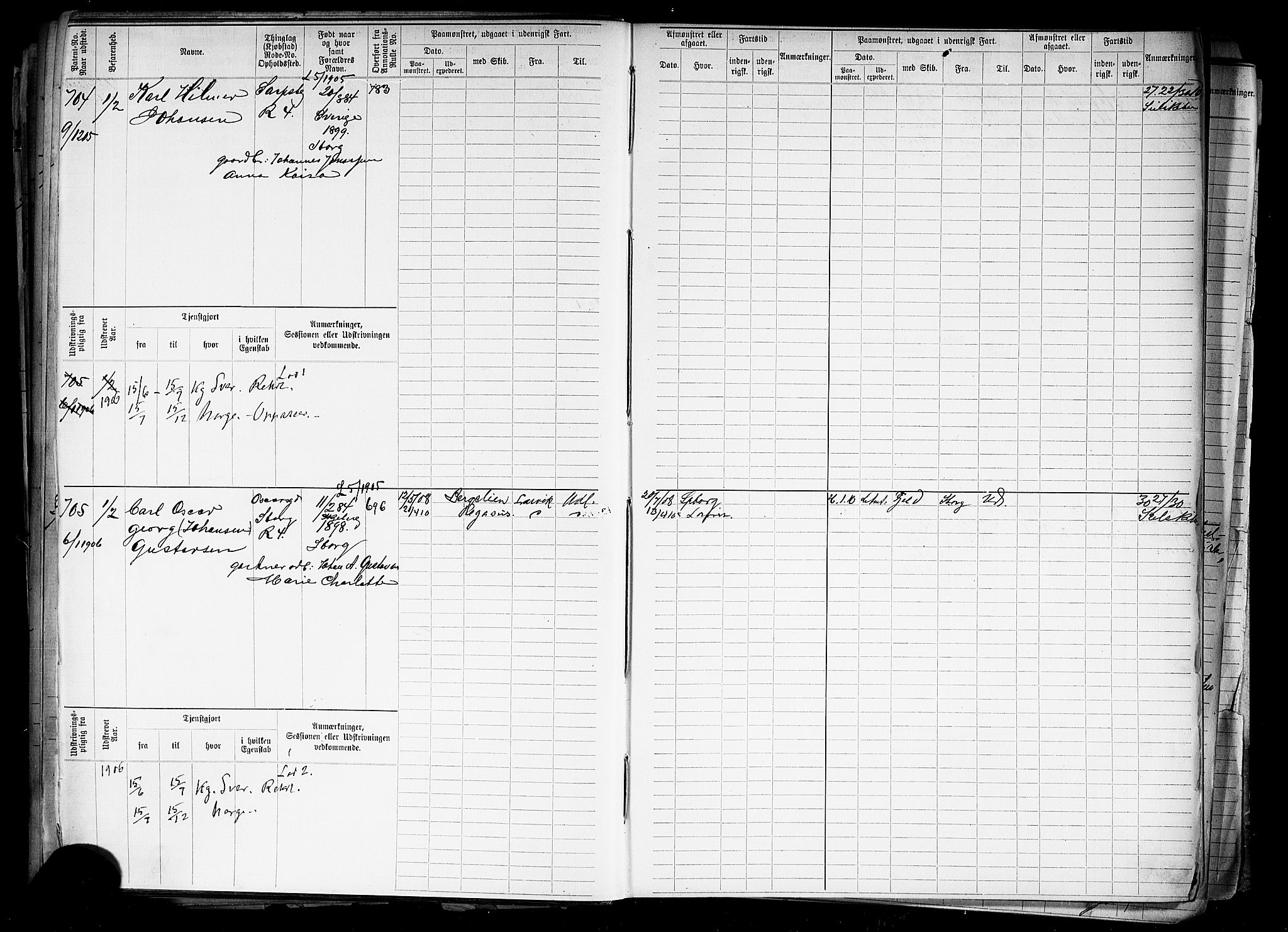 Sarpsborg mønstringskontor, SAO/A-10569c/F/Fc/Fcb/L0005: Hovedrulle, 1881-1916, p. 202