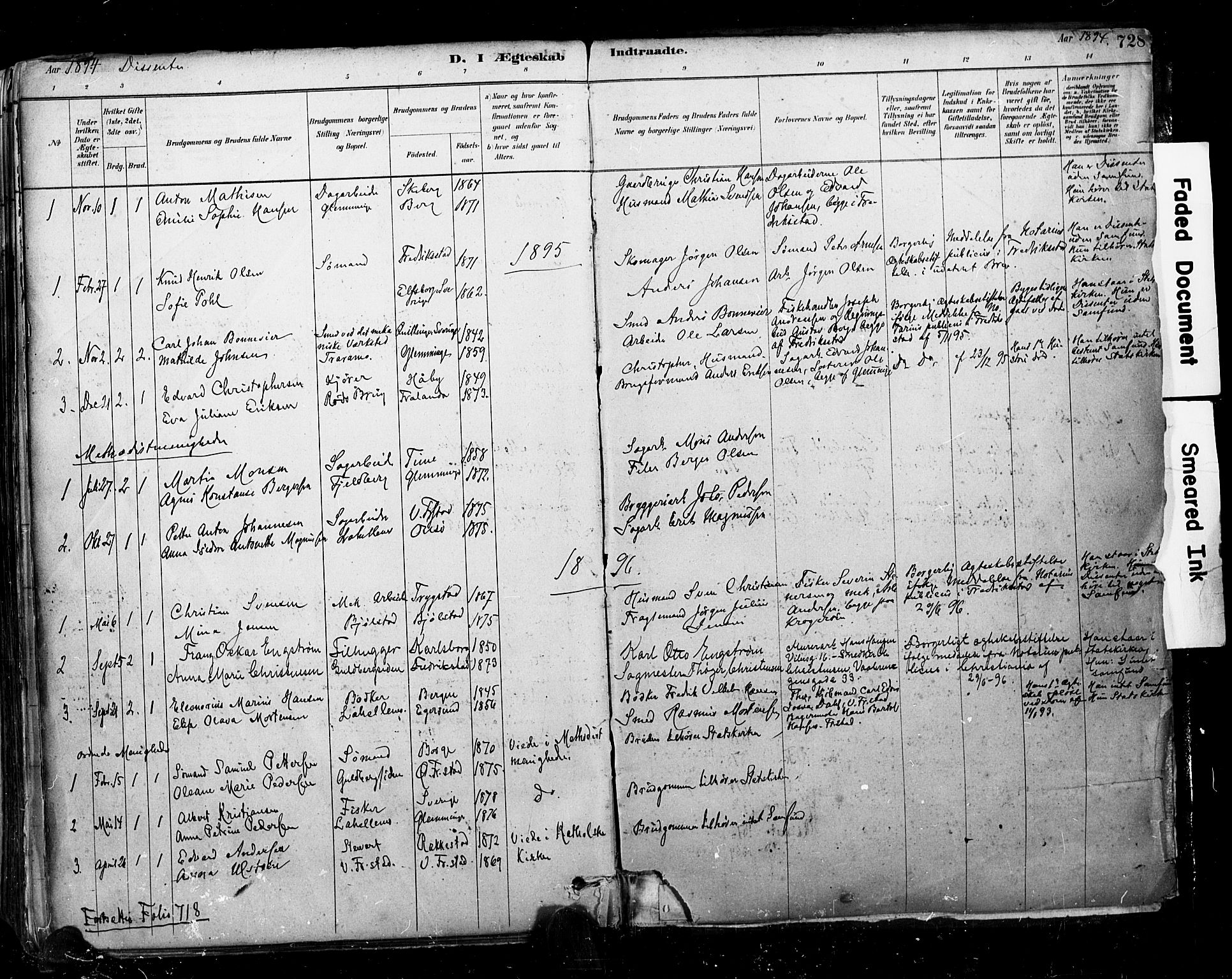 Glemmen prestekontor Kirkebøker, SAO/A-10908/F/Fa/L0011: Parish register (official) no. 11, 1878-1917, p. 728
