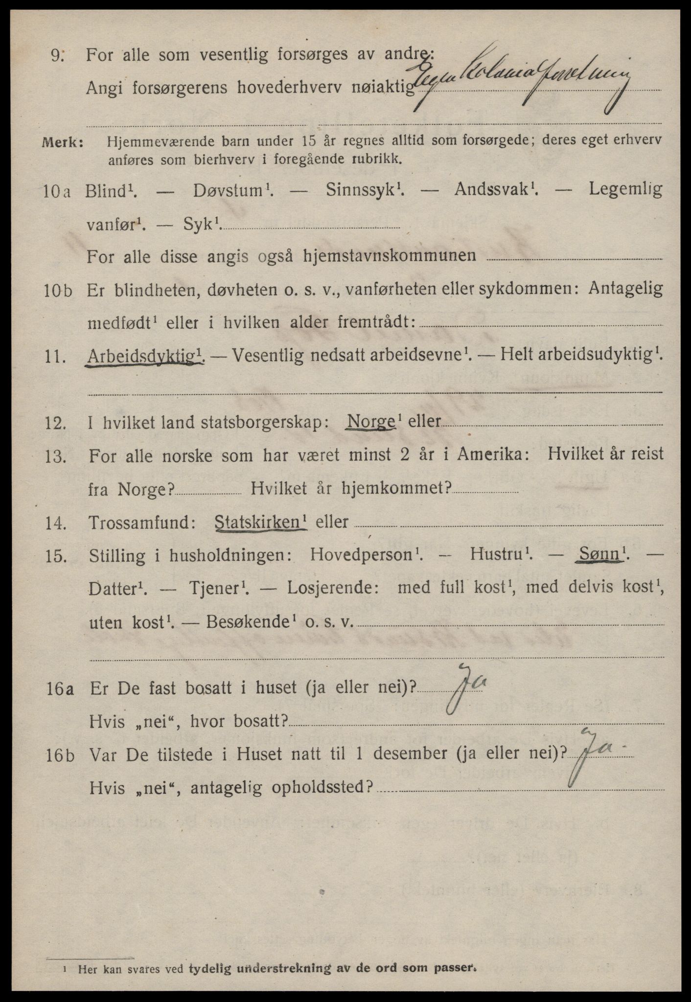 SAT, 1920 census for Kristiansund, 1920, p. 24084