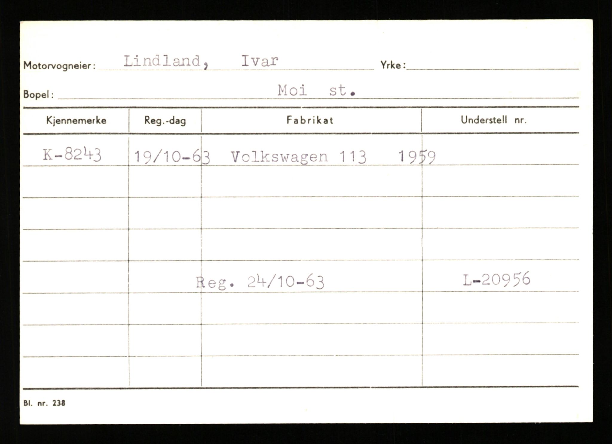 Stavanger trafikkstasjon, SAST/A-101942/0/G/L0002: Registreringsnummer: 5791 - 10405, 1930-1971, p. 1359