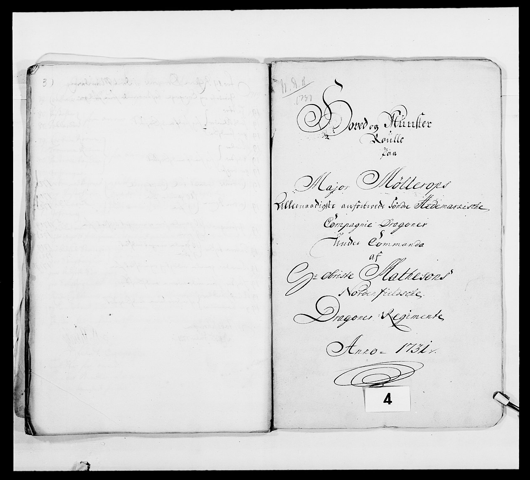 Kommanderende general (KG I) med Det norske krigsdirektorium, AV/RA-EA-5419/E/Ea/L0482: Nordafjelske dragonregiment, 1718-1761, p. 70