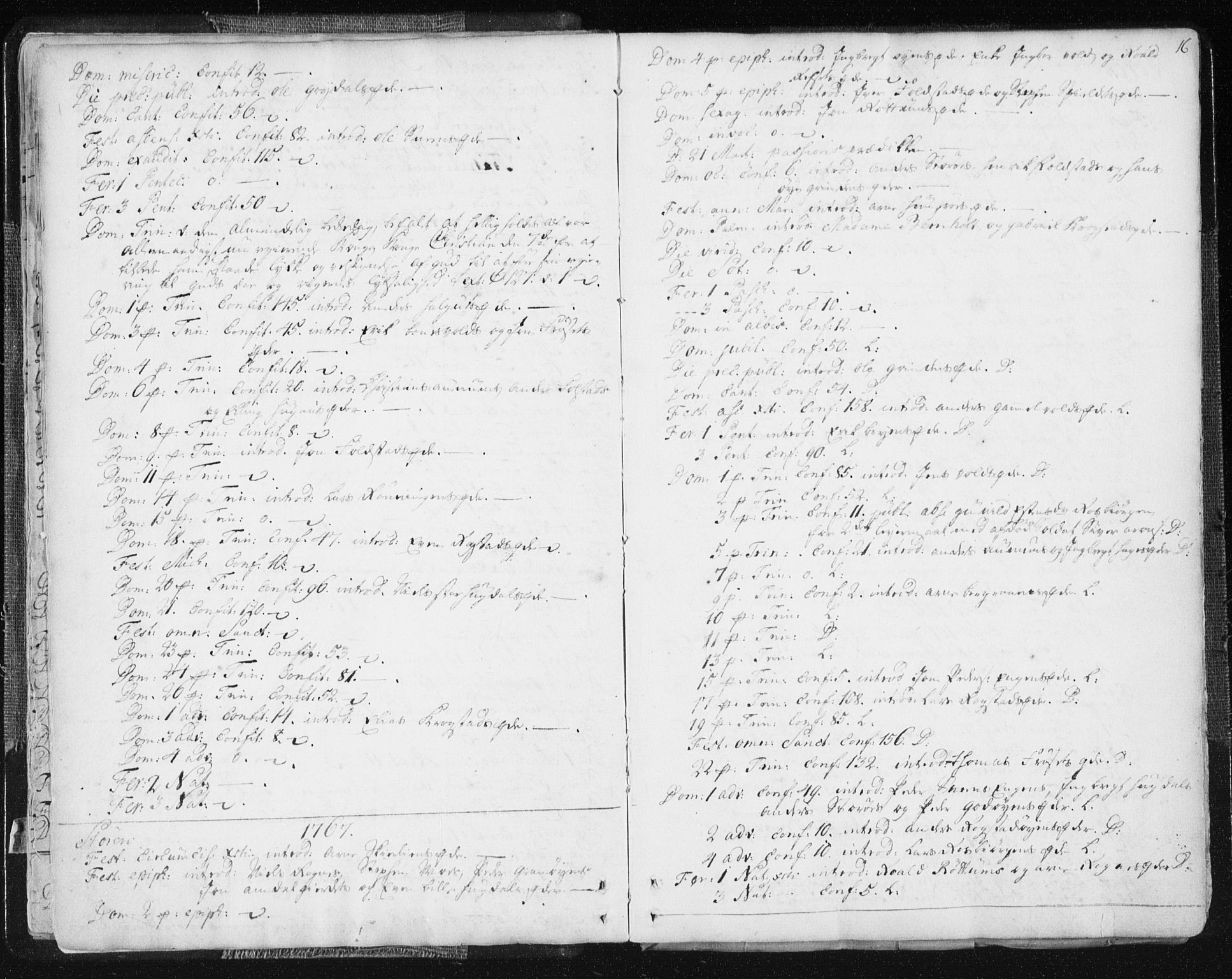 Ministerialprotokoller, klokkerbøker og fødselsregistre - Sør-Trøndelag, SAT/A-1456/687/L0991: Parish register (official) no. 687A02, 1747-1790, p. 16