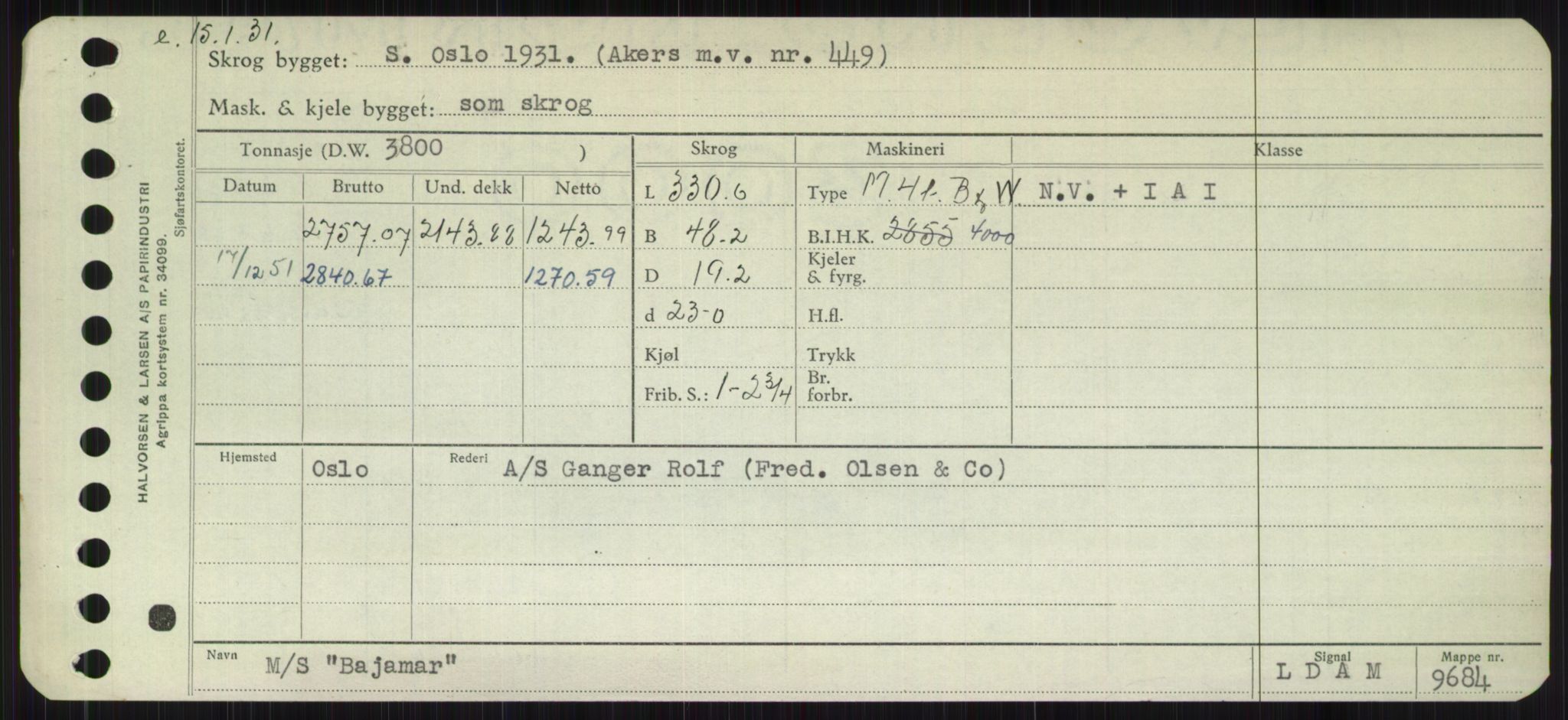 Sjøfartsdirektoratet med forløpere, Skipsmålingen, RA/S-1627/H/Hb/L0001: Fartøy, A-D, p. 129