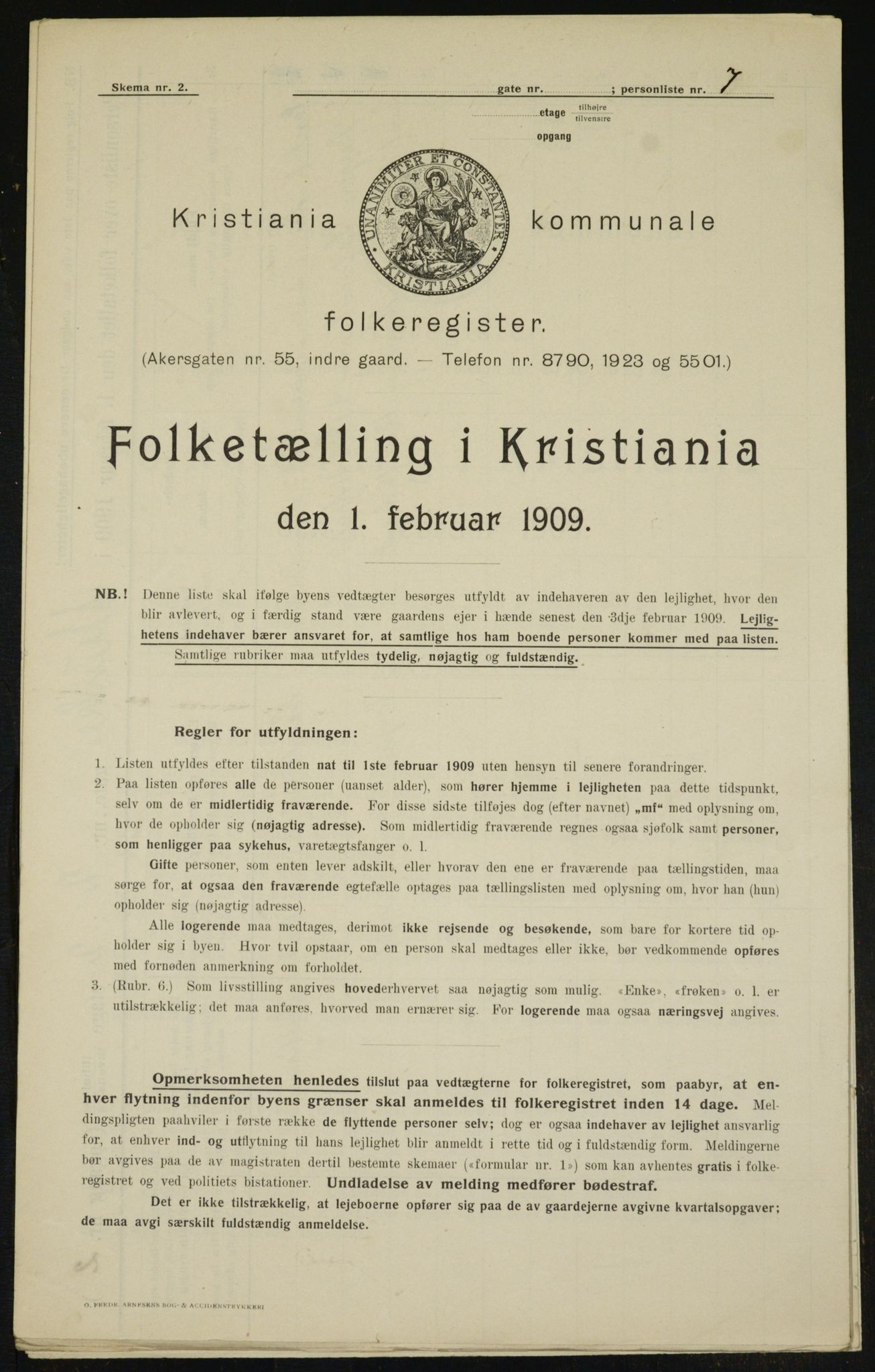 OBA, Municipal Census 1909 for Kristiania, 1909, p. 61503