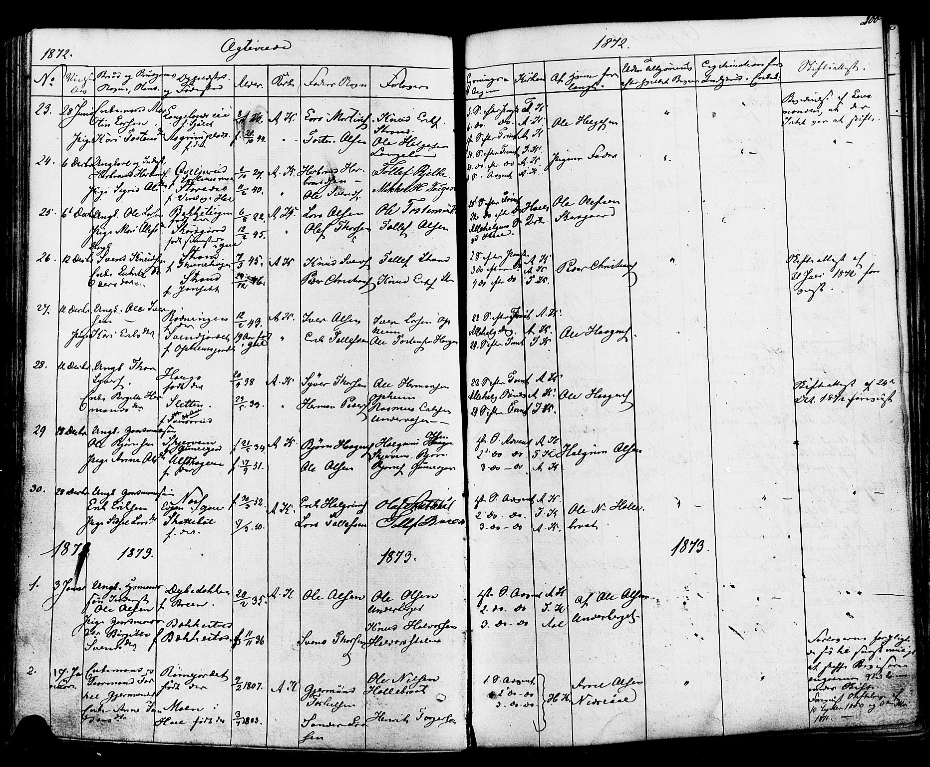 Ål kirkebøker, AV/SAKO-A-249/F/Fa/L0007: Parish register (official) no. I 7, 1865-1881, p. 200