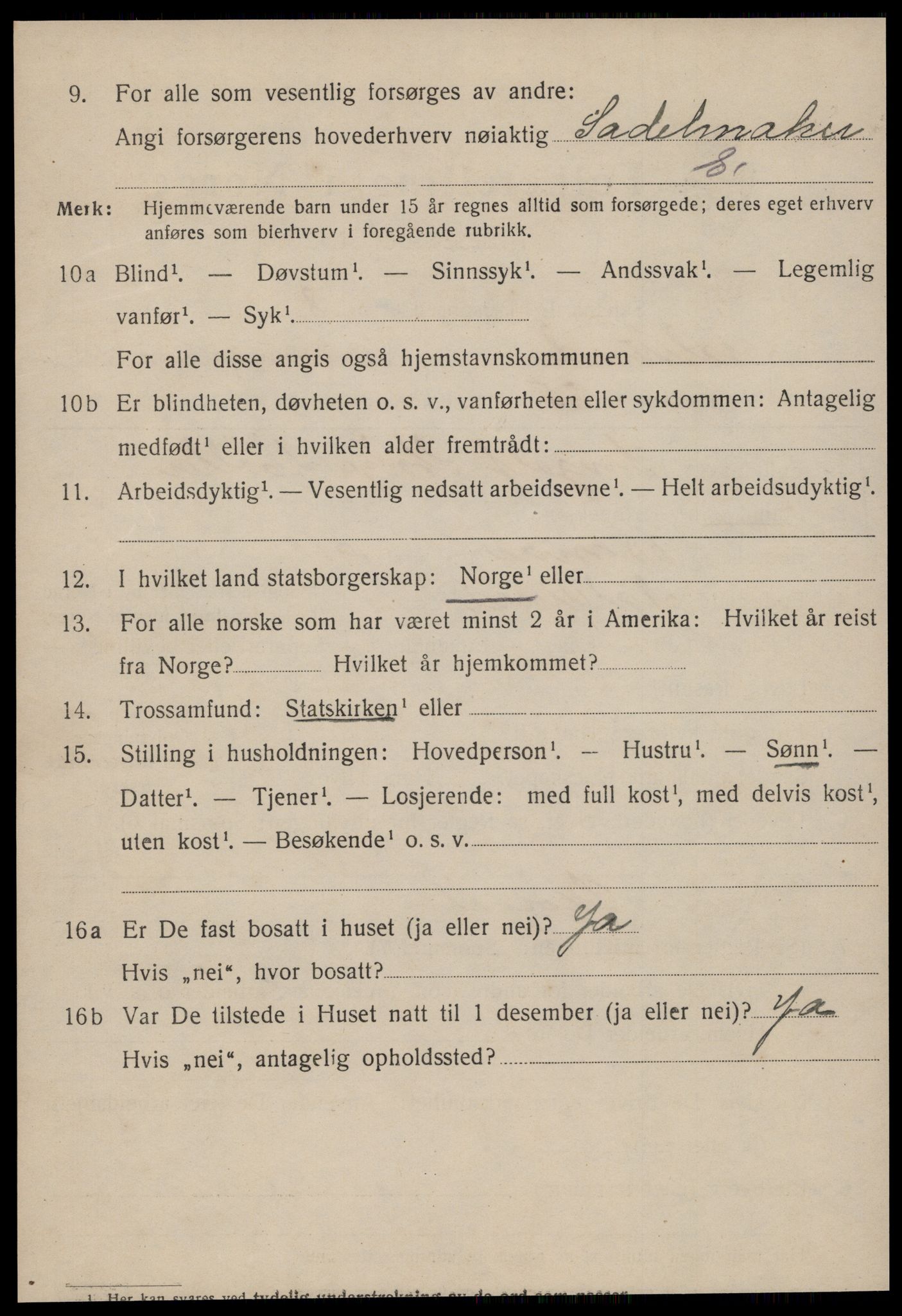SAT, 1920 census for Ålesund, 1920, p. 20015