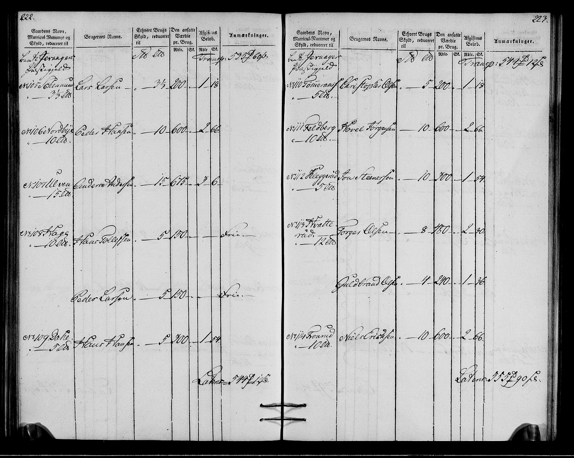 Rentekammeret inntil 1814, Realistisk ordnet avdeling, AV/RA-EA-4070/N/Ne/Nea/L0037: Toten fogderi. Oppebørselsregister, 1803-1804, p. 114